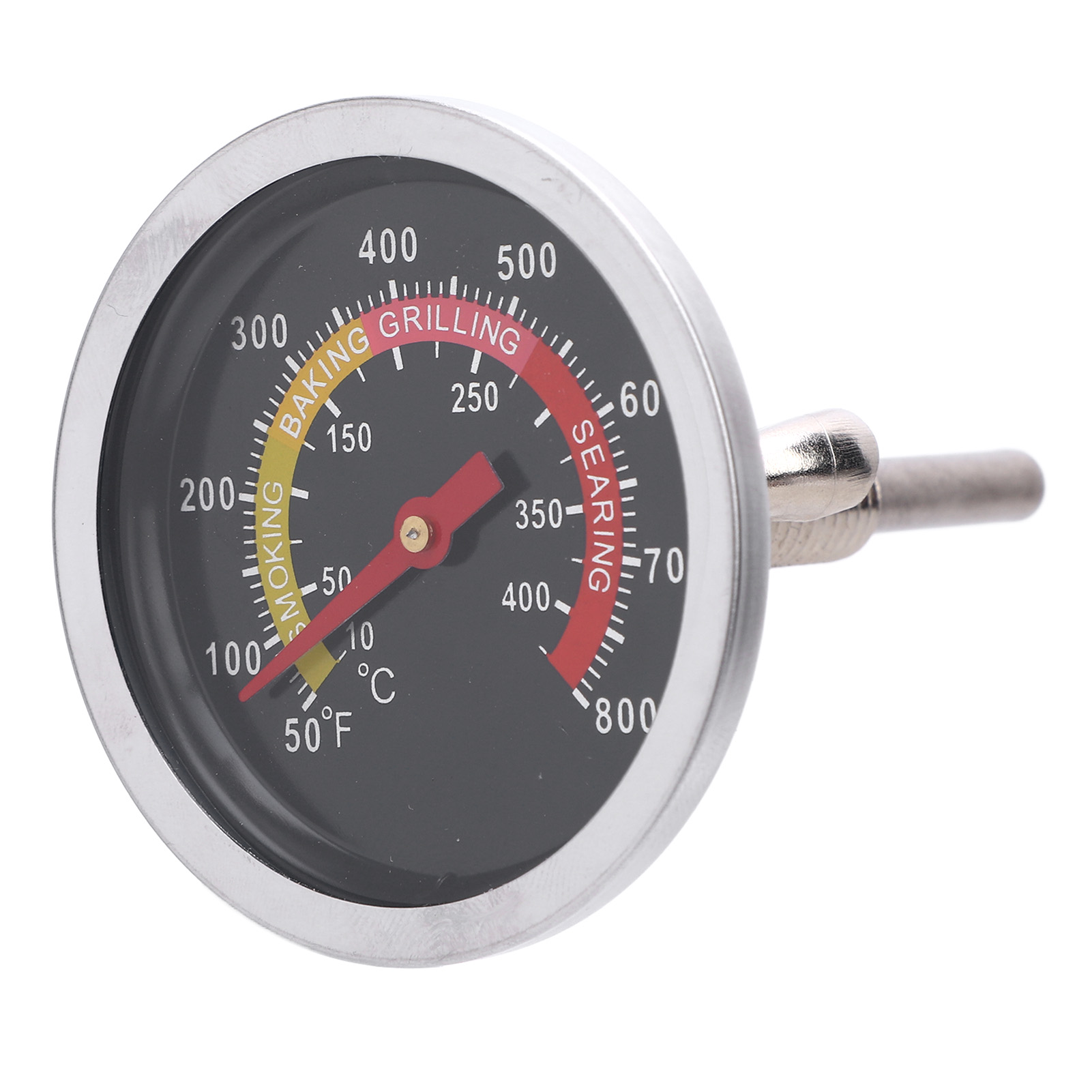 Ofenthermometer Aus Edelstahl, Großes 6 Cm (2,4 Zoll) Zifferblatt, M10 Gewinde, Zum Kochen, Ideal Zum Grillen, Braten, Räuchern Und Barbecue.