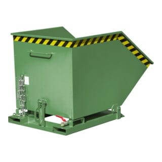 Bauer Späne-Kippmulde SKK 600, lackiert, Resedagrün
