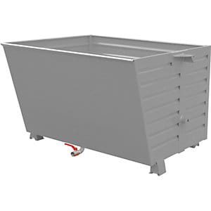 Bauer Späne-Stapelkipper BSS 150, lackiert, Mausgrau