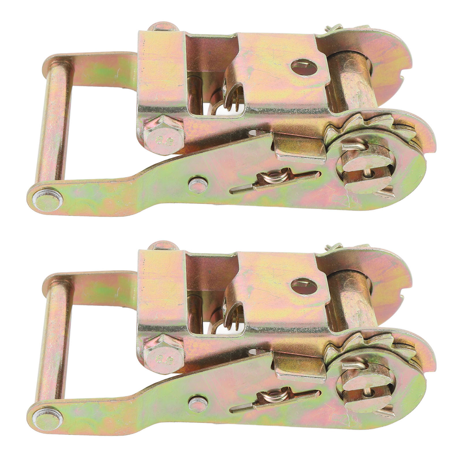 2 X 1,5-zoll-ratschengurtschnallen Aus Kohlenstoffstahl, 2500 Kg Zugfestigkeit, Gurtspanner