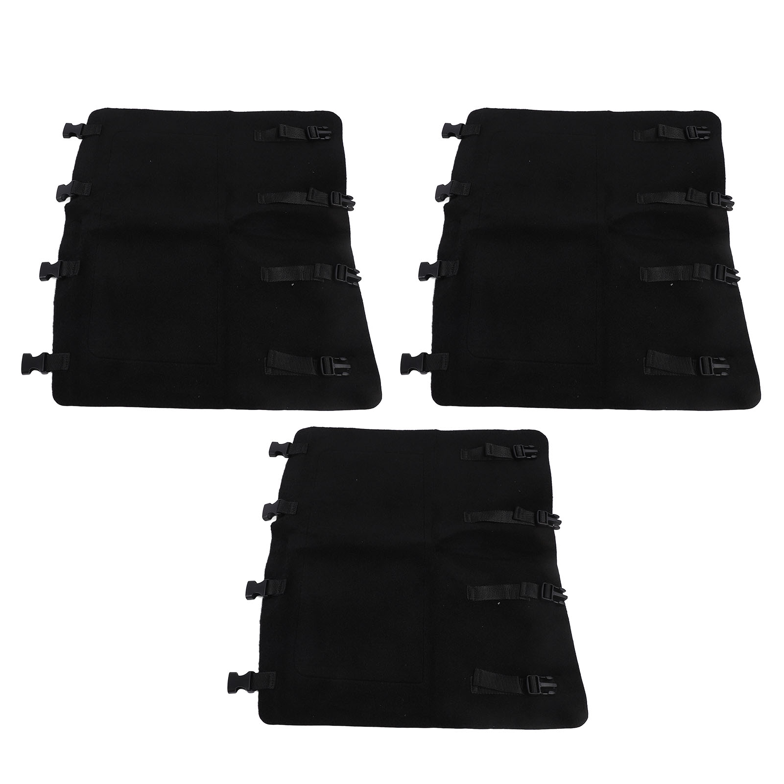Set Aus 3 Schwarzen Matten Mit Den Maßen 56 X 51 Cm Für Gebogene Treppenstufen, Manuelle Und Elektrische Leitern.
