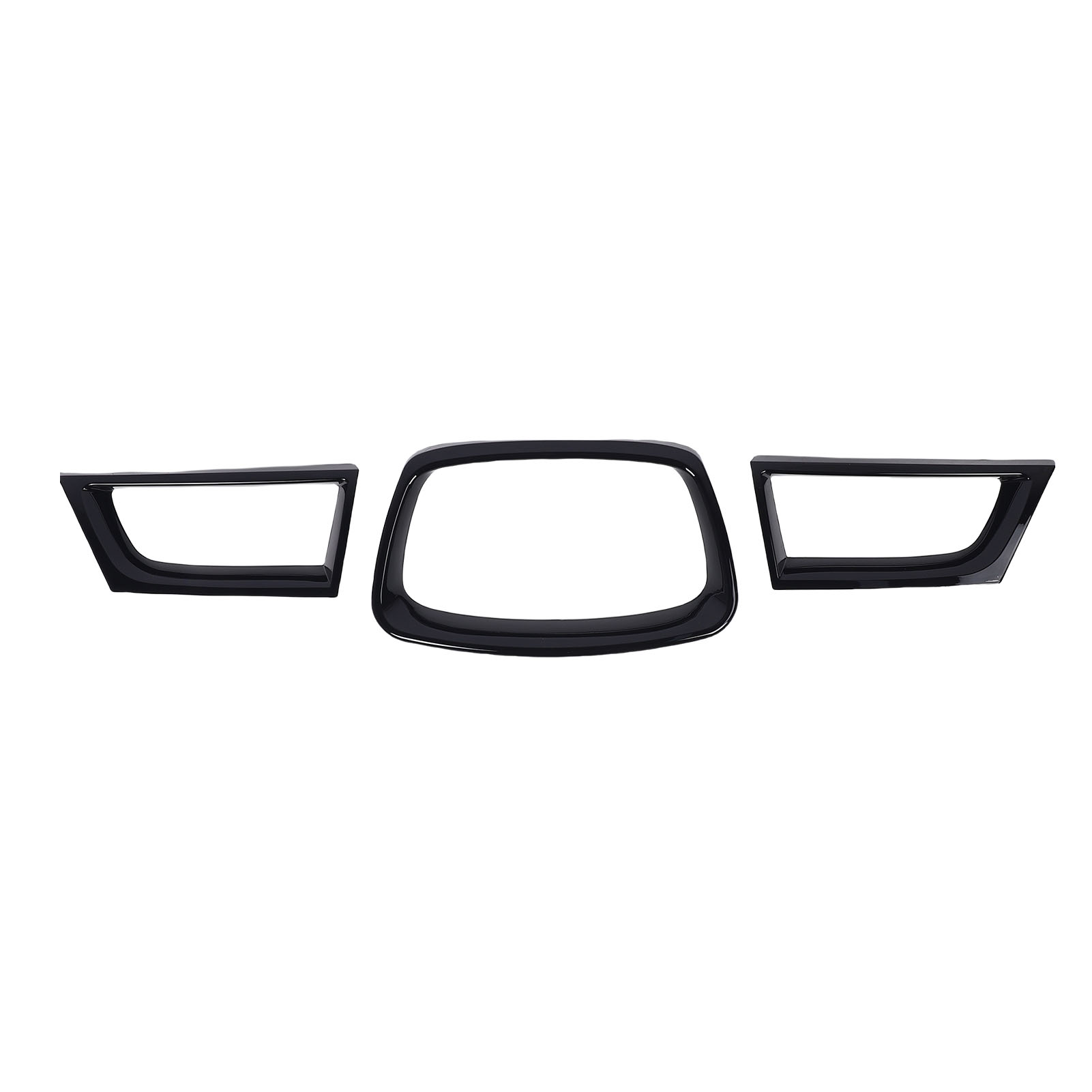 Set Aus 3 Frontgrillblenden Für Impreza Wrx Sti Der 9. Generation (2006–2007), Glänzend Schwarz