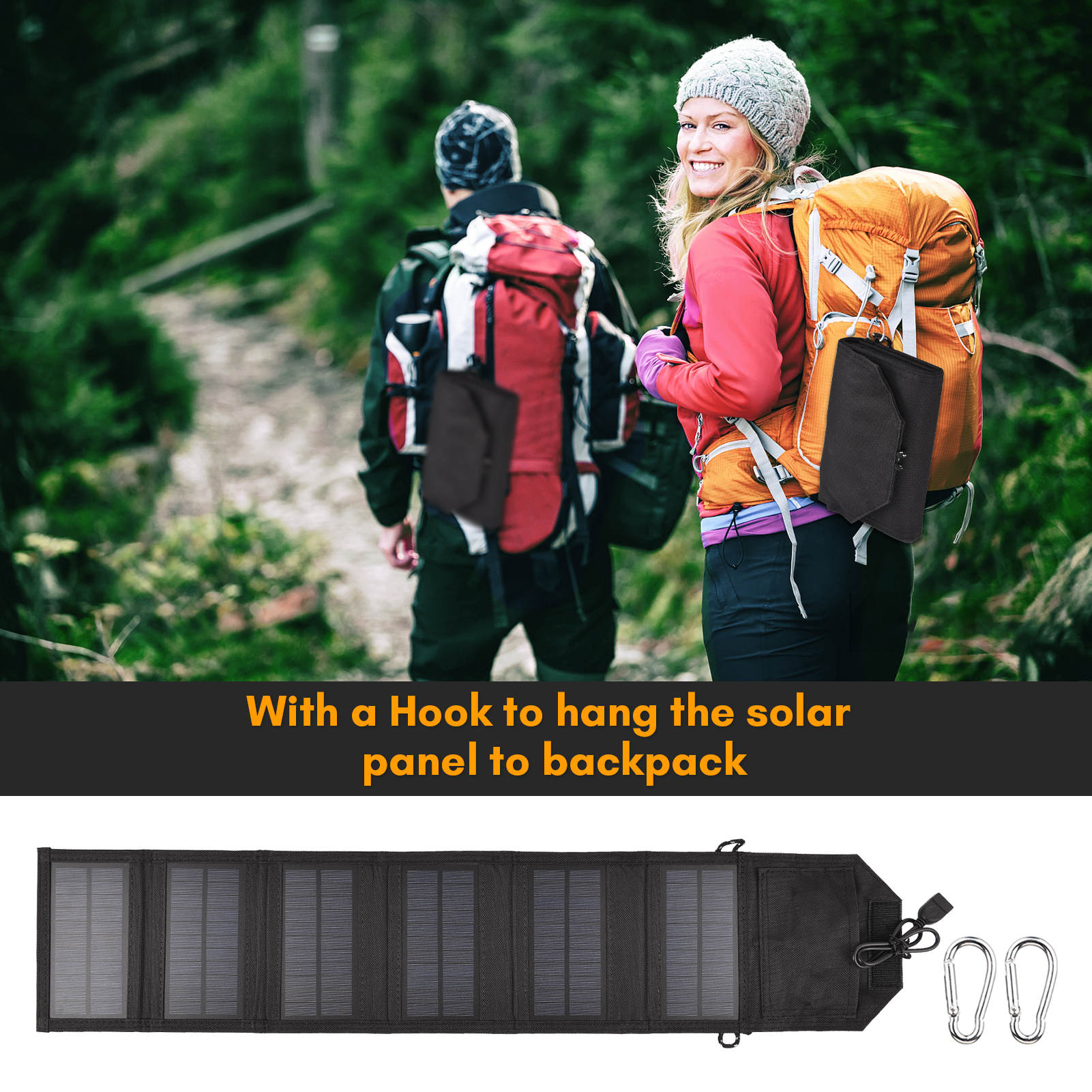 Faltbares, Tragbares Solarladegerät Mit 10,5 W Leistung Und Usb-anschluss
