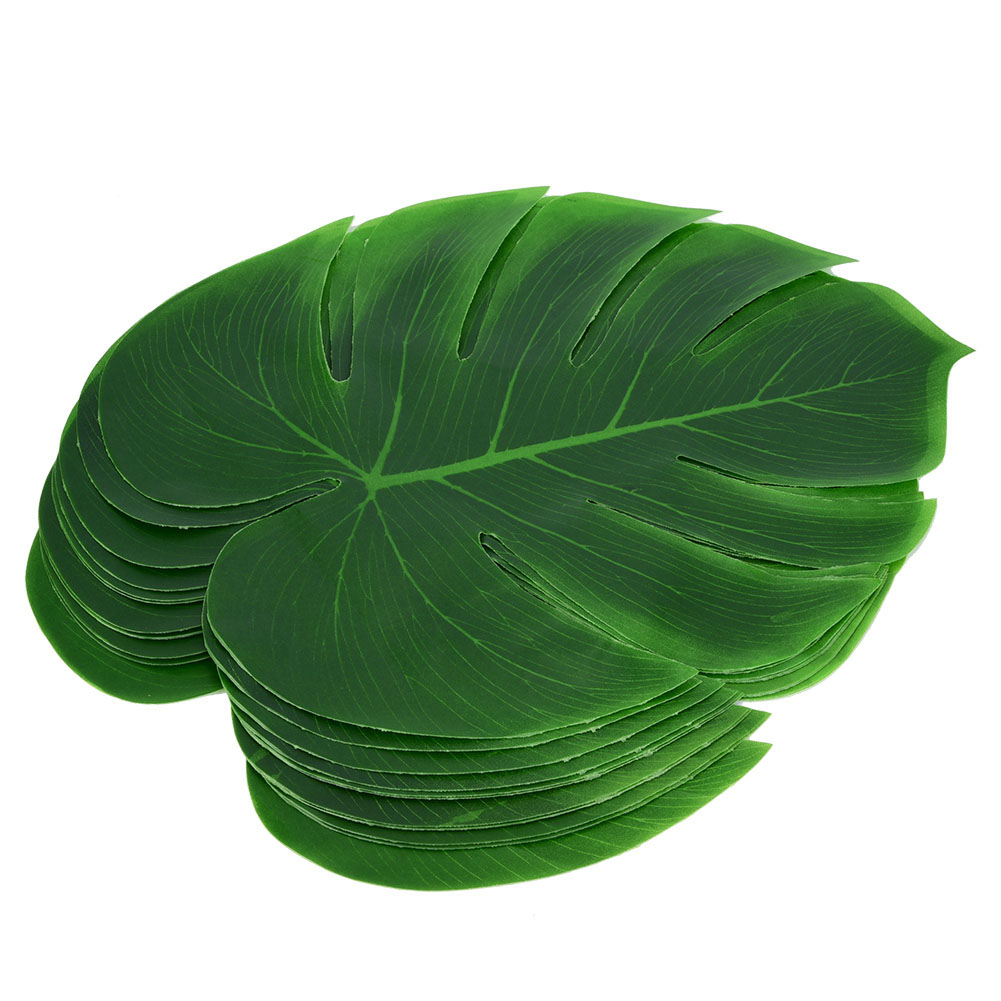 Set Mit 12 Dekorativen Monstera-blättern Für Tisch Oder Wand, Künstliche Blumen