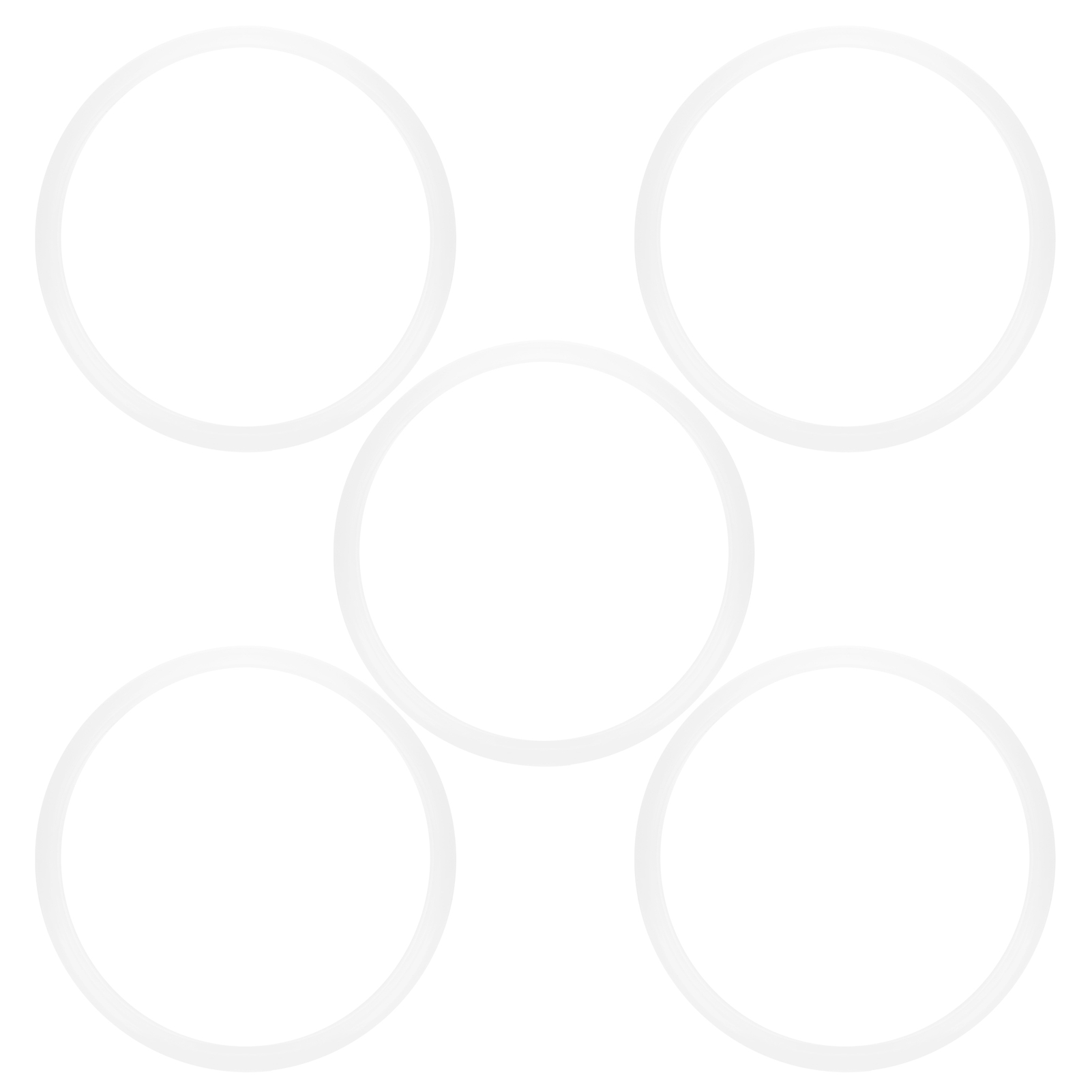 Set Mit 5 Universellen, Transparenten Edelstahl-o-ringen Für Schnellkochtöpfe, 22 Cm