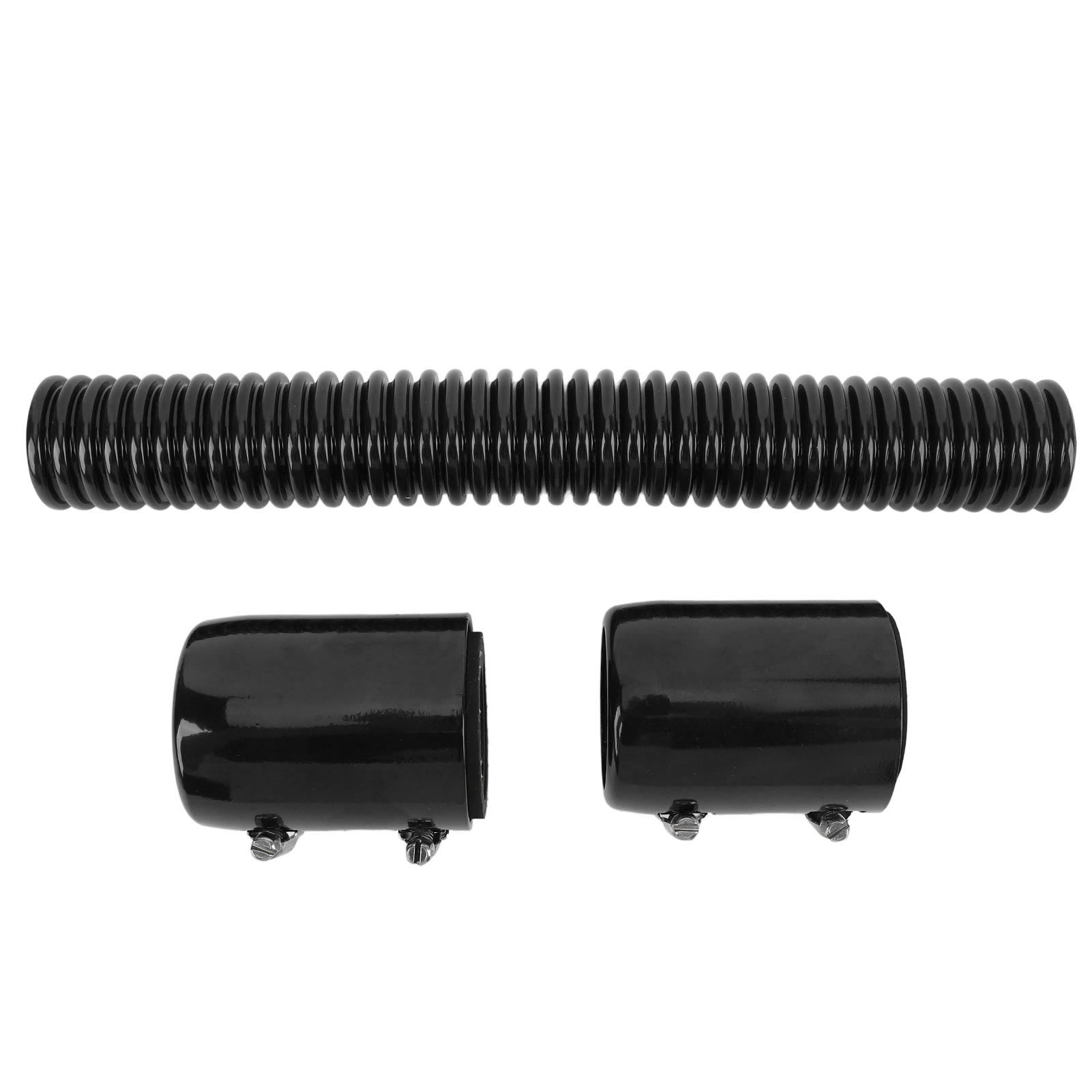 30,5 Cm (12 Zoll) Kühlerschlauch-set Mit Kappe, Edelstahl, Flexibel Und Effizient, Für 44,5 Mm (1 3/4 Zoll), 12,7 Mm (1/2 Zoll) Und 6,35 Mm (1/4 Zoll) Schläuche, Schwarz.