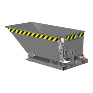 Bauer Späne-Kippmulde SKN 250, lackiert, Mausgrau