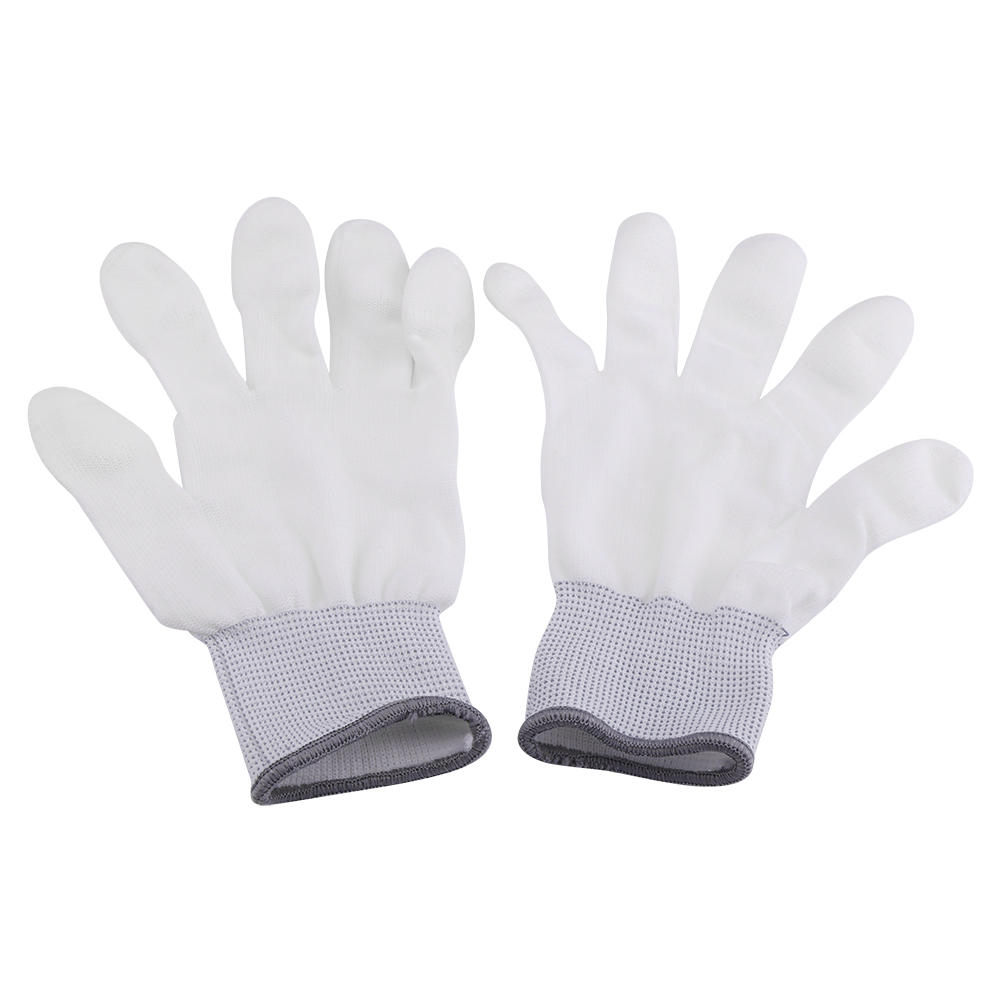 1 Paar Antistatische Und Rutschfeste Handschuhe Mit Pu-beschichtung An Den Fingern (l)