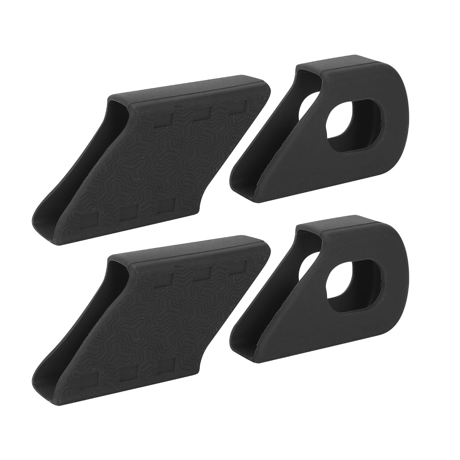 Set Mit 4 Silikon-schutzhüllen Für Fahrradkurbeln (schwarz)