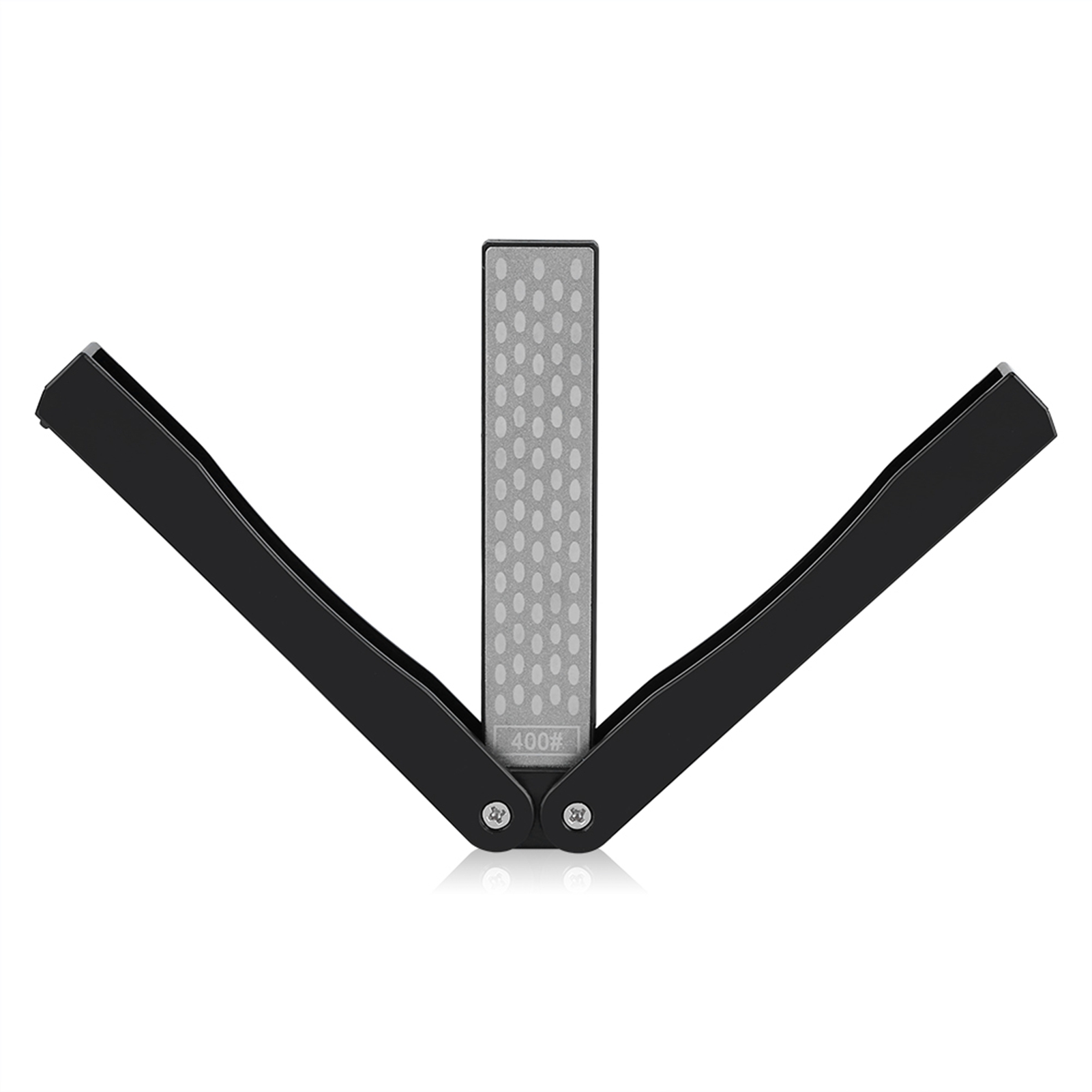 Doppelseitiger, Klappbarer Schleifstein 400/600 Für Outdoor-camping (schwarz)