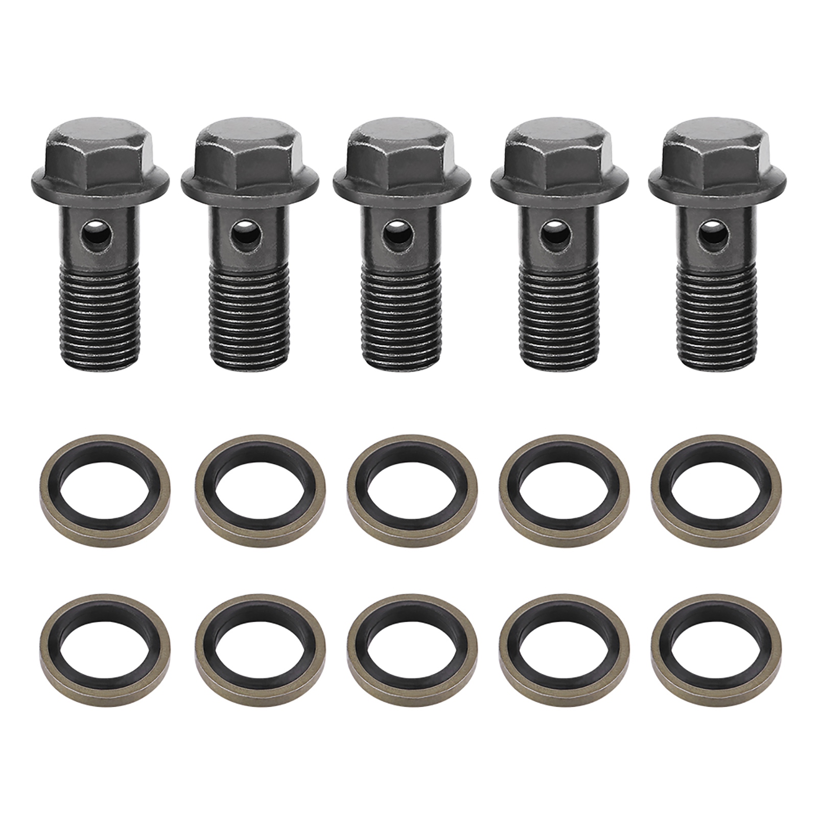 5 Hohlschrauben Und Unterlegscheiben Für Motorrad-bremssattel-hauptbremszylinder M10 X 1,25 Mm