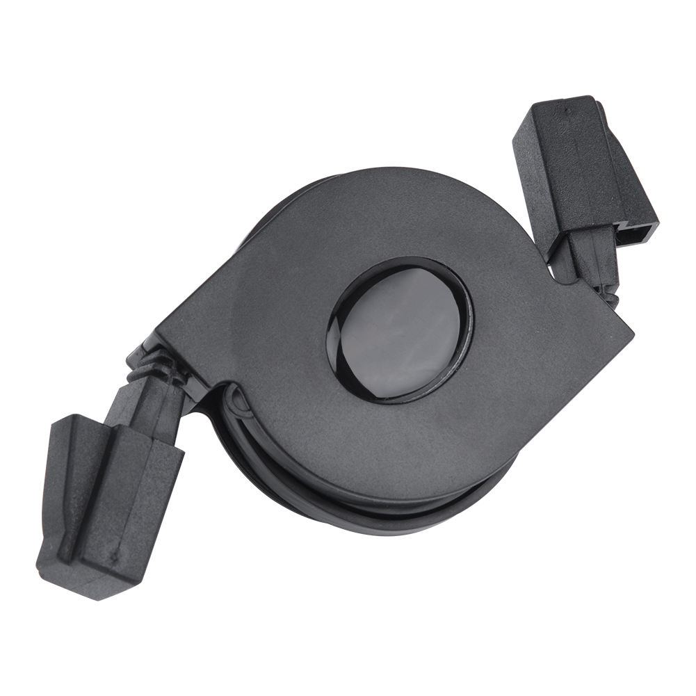 1 Einziehbares Und Verstellbares Cat6 Rj45 Lan-netzwerkkabel, Schwarz (2 M)