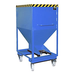 Bauer Silobehälter SRE-D 600, lackiert, Lichtblau