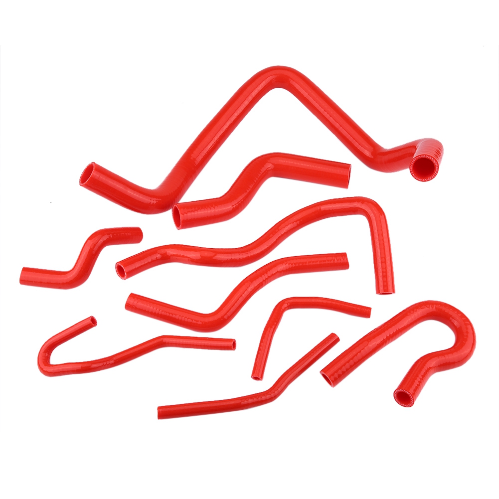 9-teiliges Rotes Silikon-kühlerschlauchset Für Honda Civic D15 D16 Sohc Eg/ek 1992-2000