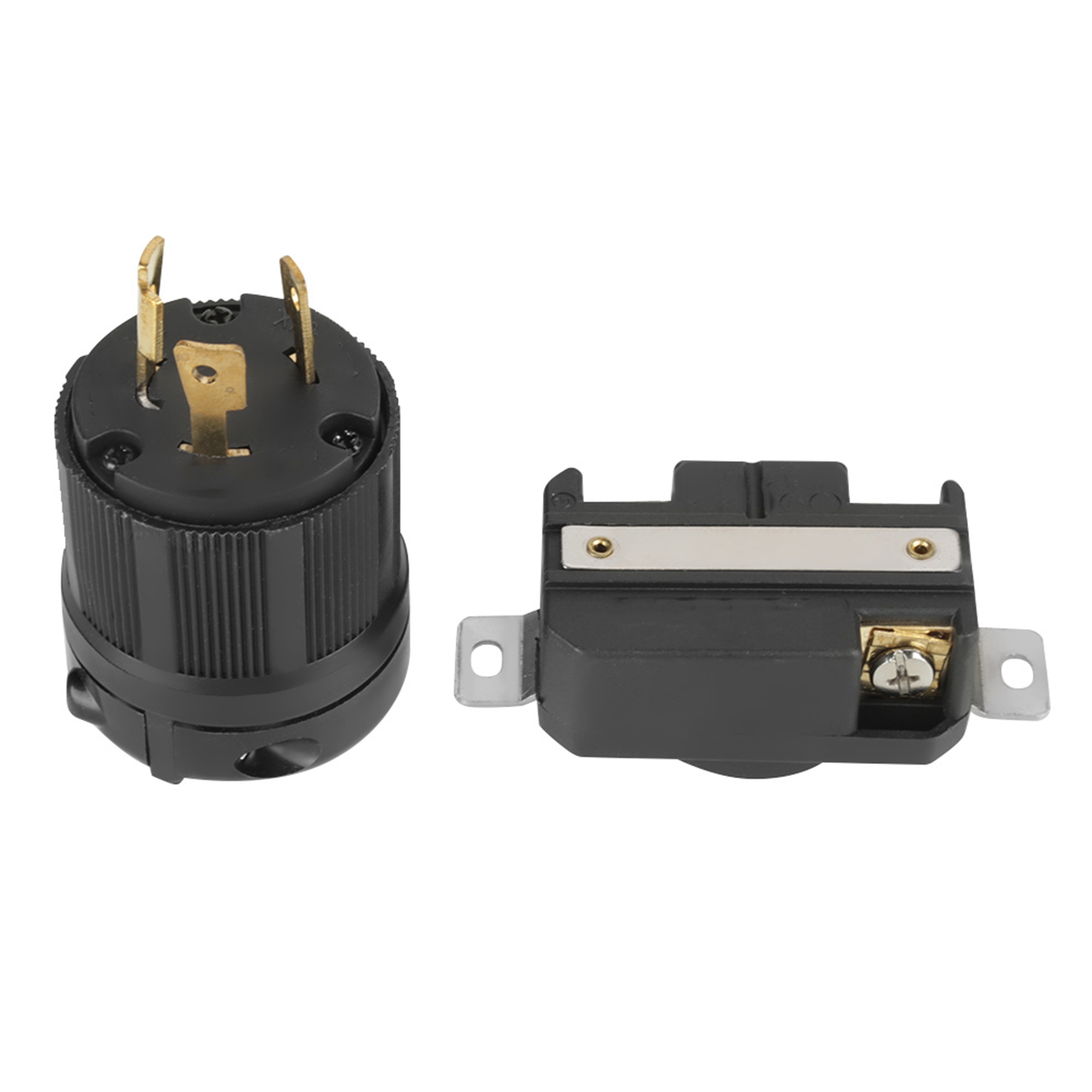 Drehverriegelbarer Stecker, Praktischer Und Leichter 3-poliger Stecker Und Steckdose, Kompakt Und Sicher Für Elektrische Geräte.