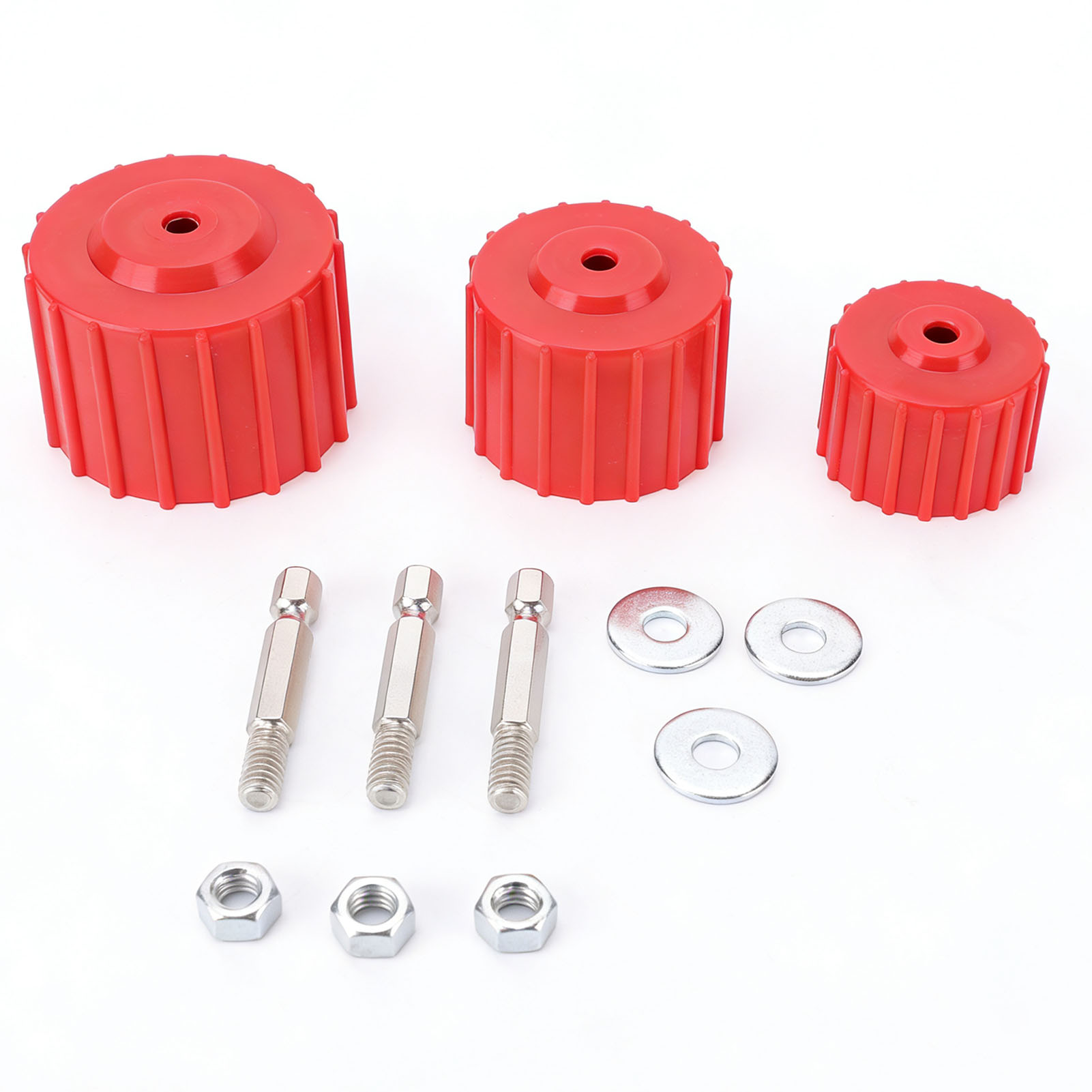 Set Mit 3 Kupferrohrreinigern (1/2", 3/4", 1") Zum Bohren, Löten, Farbentfernen Und Für Metallinstallationsarbeiten Mit 1/4"-sechskantschaft