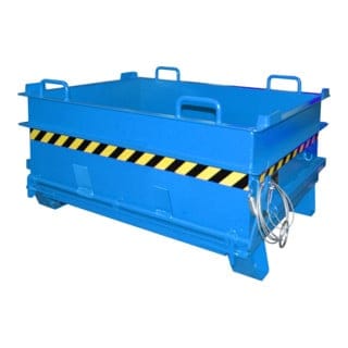 Bauer Baustoffcontainer BC 500 (Steinklammer-Entriegelung), lackiert, Lichtblau