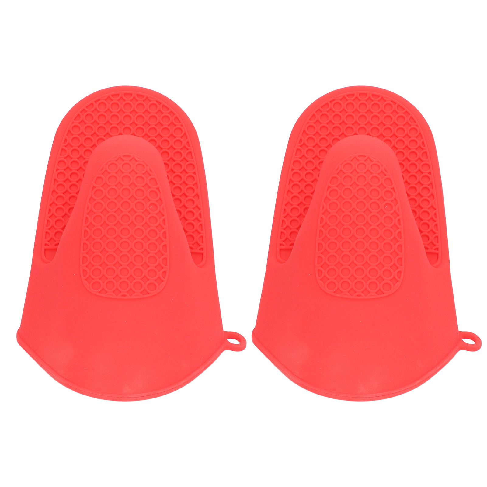 Set Mit 2 Mini-ofenhandschuhen Aus Dickem, Hitzebeständigem Silikon, Rot