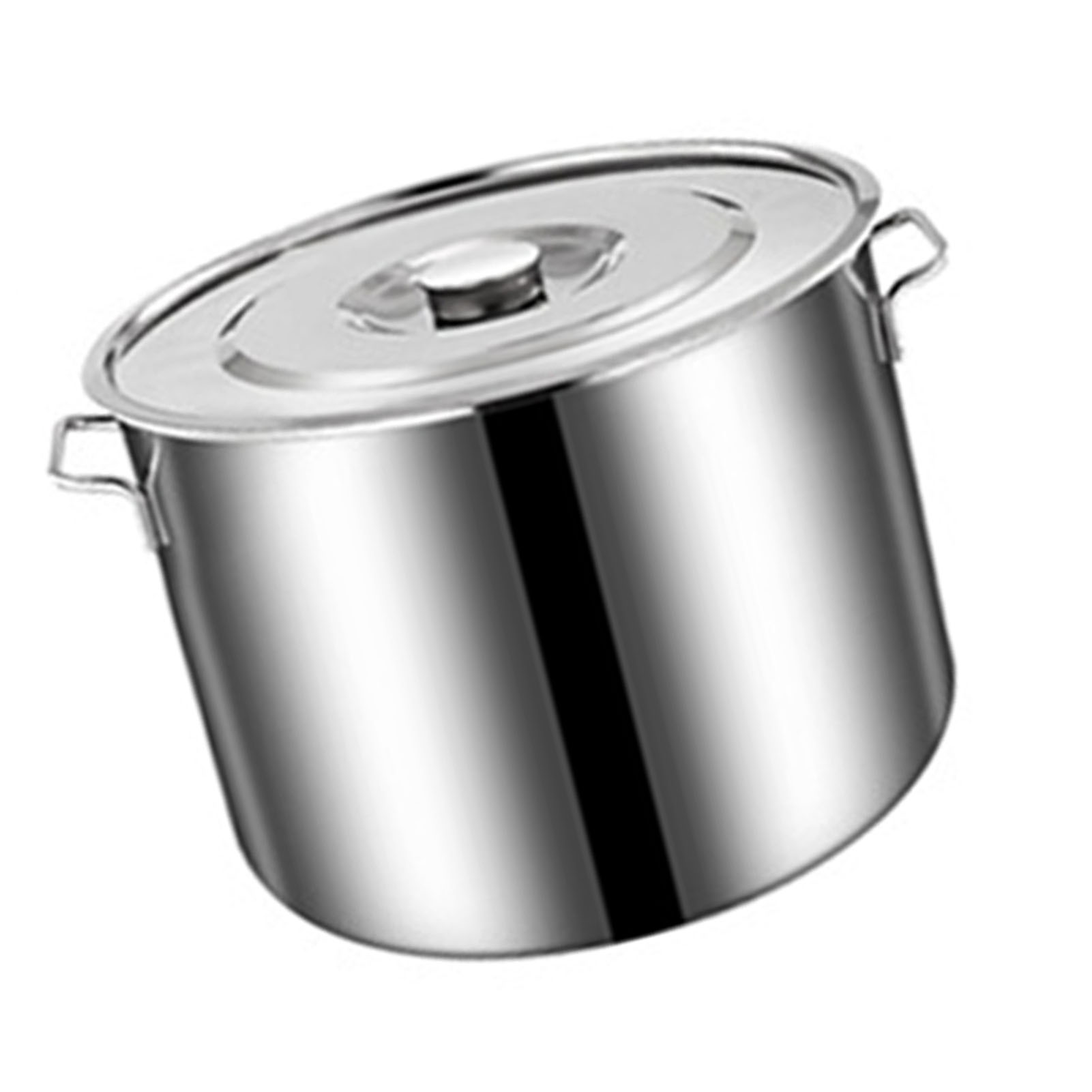 Suppeneimer Aus Edelstahl, Vielseitiger Topf Mit Großem Fassungsvermögen Und Deckel, Ideal Für Zuhause Und Restaurants.