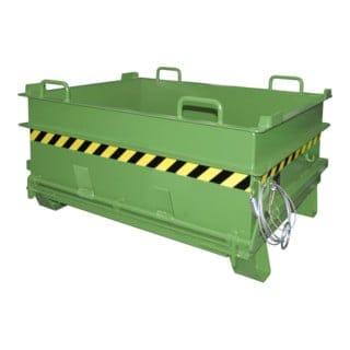 Bauer Baustoffcontainer BC 500 (Steinklammer-Entriegelung), lackiert, Resedagrün