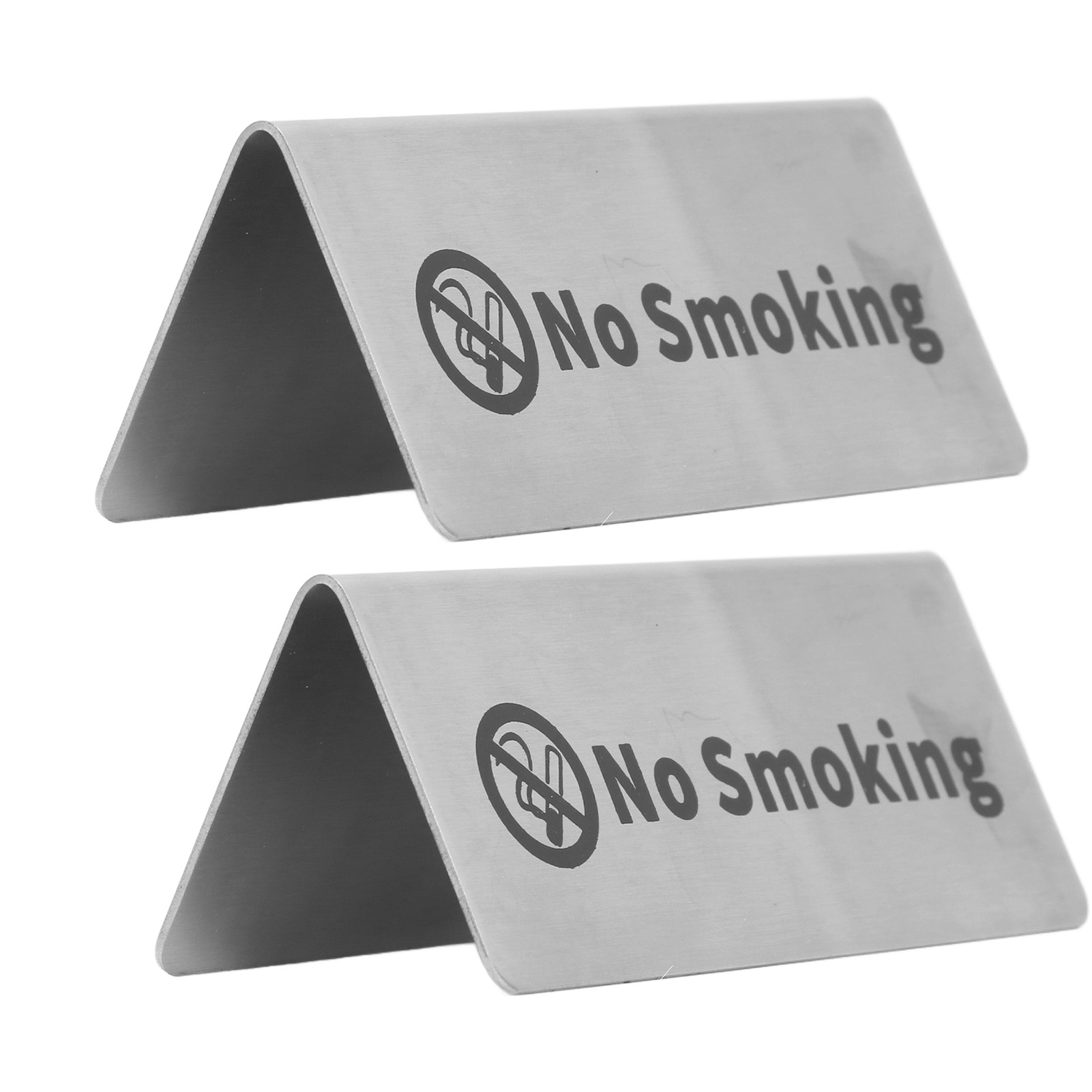 Doppelseitiges Tischschild Aus Silberfarbenem Edelstahl, Vielseitig Einsetzbar Für Partys, Hochzeiten, Hotels, Nichtraucherbereich