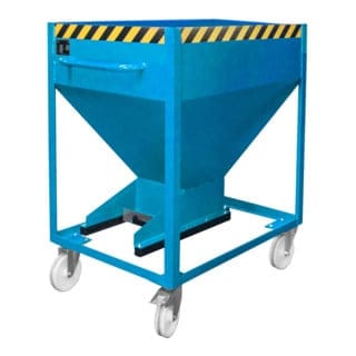 Bauer Silobehälter SR-D 375, lackiert, Lichtblau