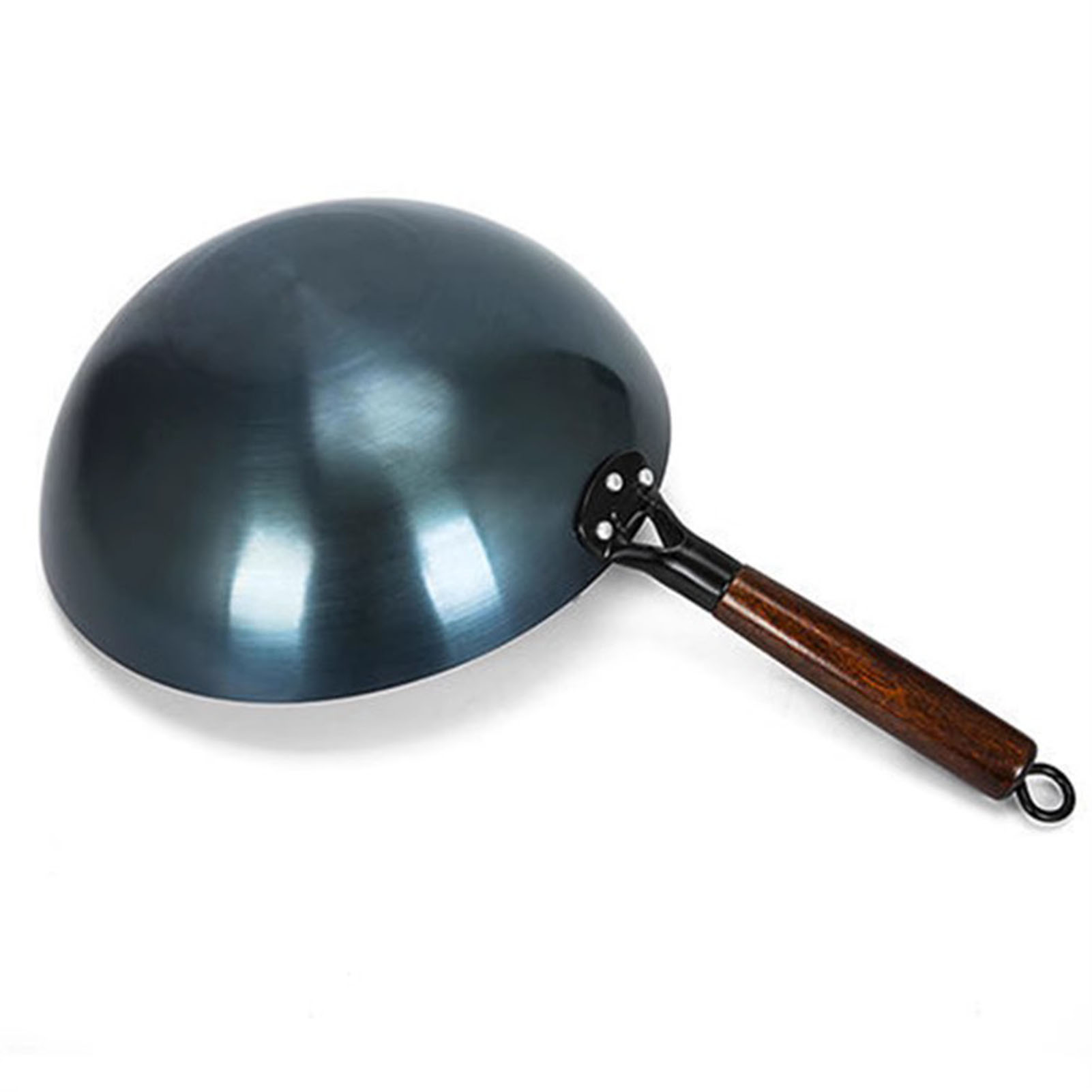 Gusseiserner Wok, Traditionelle Chinesische Pfanne Mit Rundem Boden, Unbeschichtet, Mit Einem Griff, Antihaftbeschichtet, Für Den Privaten Und Gewerblichen Gebrauch, 38 Cm