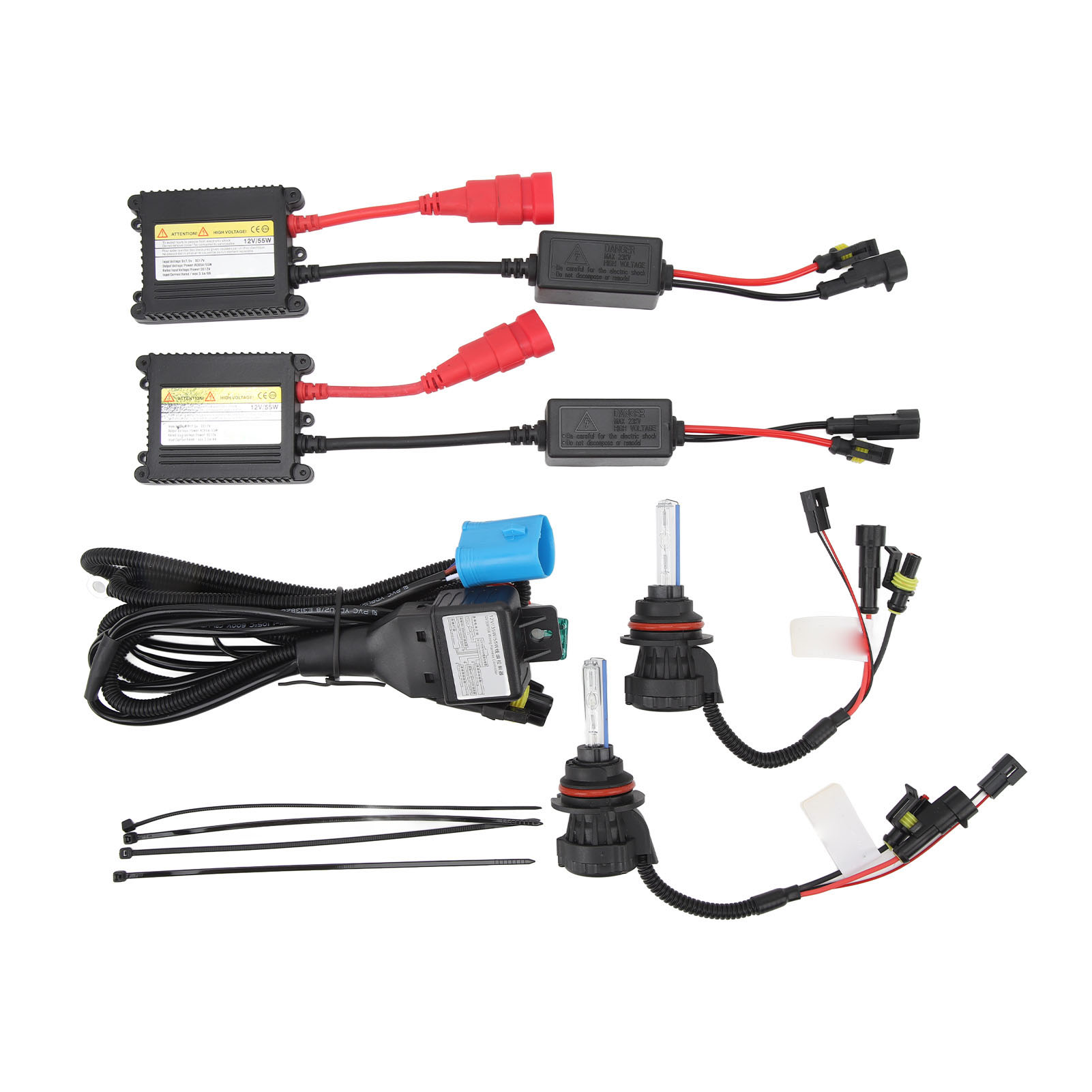 9004 Port 55w Xenonlampe Für Autoscheinwerfer, 5500 Lm, Erweiterbares Hid-beleuchtungsset Für Abblend- Und Fernlicht, 12v Dc, 8000k
