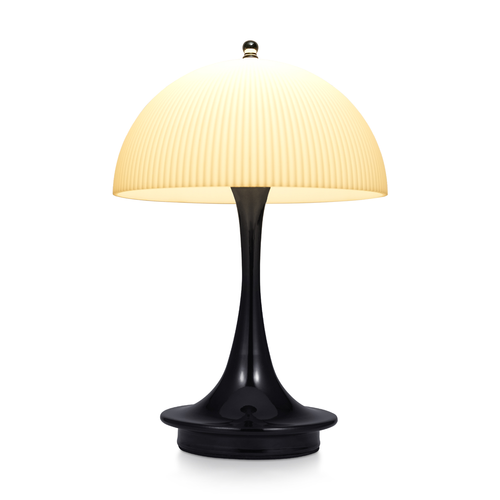 Kabellose Pilz-nachttischlampe (3 W), 2000-mah-akku, 3 Helligkeitsstufen, Retro-lampe Für Schlaf- Oder Wohnzimmer