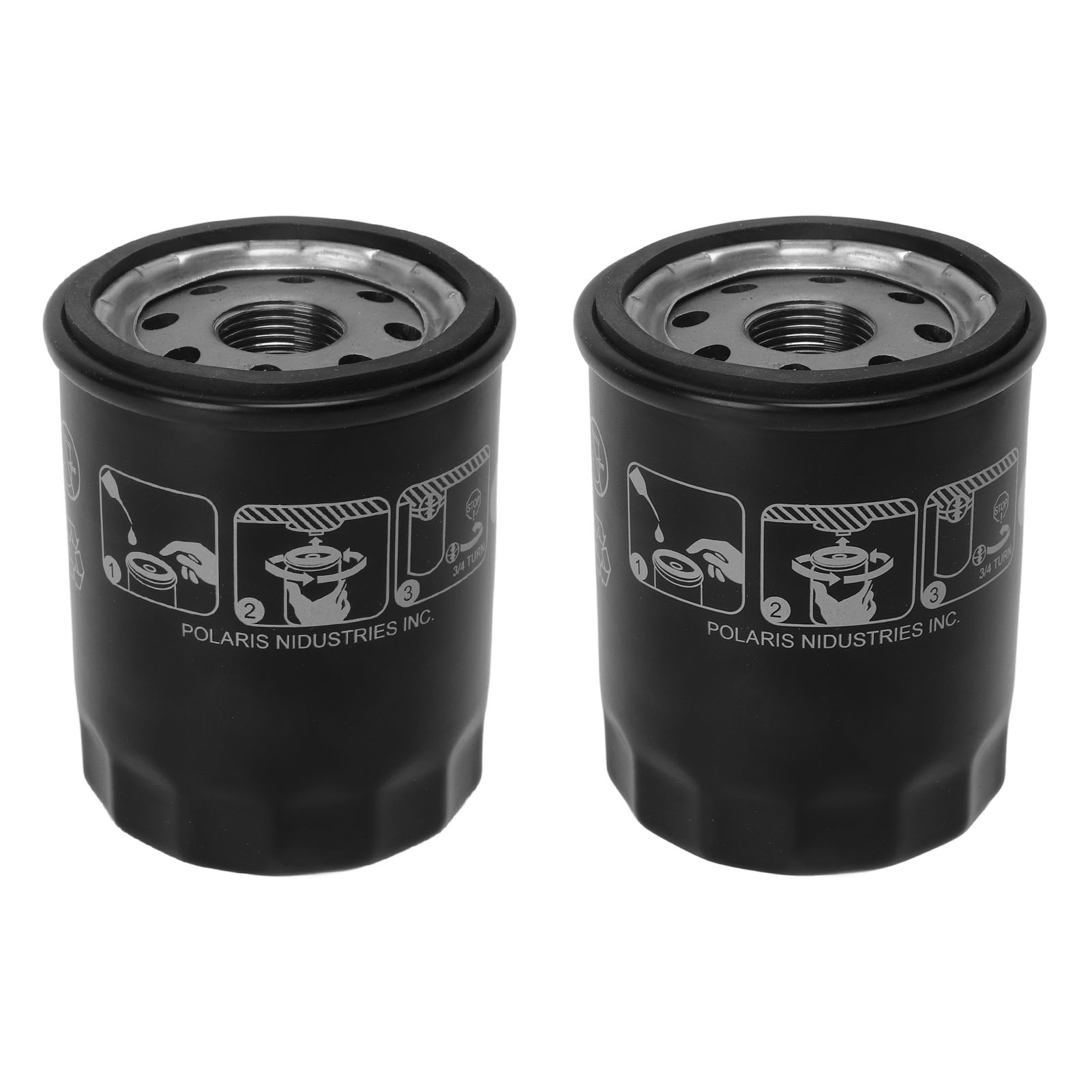 Satz Mit 2 Zylindrischen Stahlölfiltern 2540086 Für Ranger 1000xp Ps Crew R01 2019