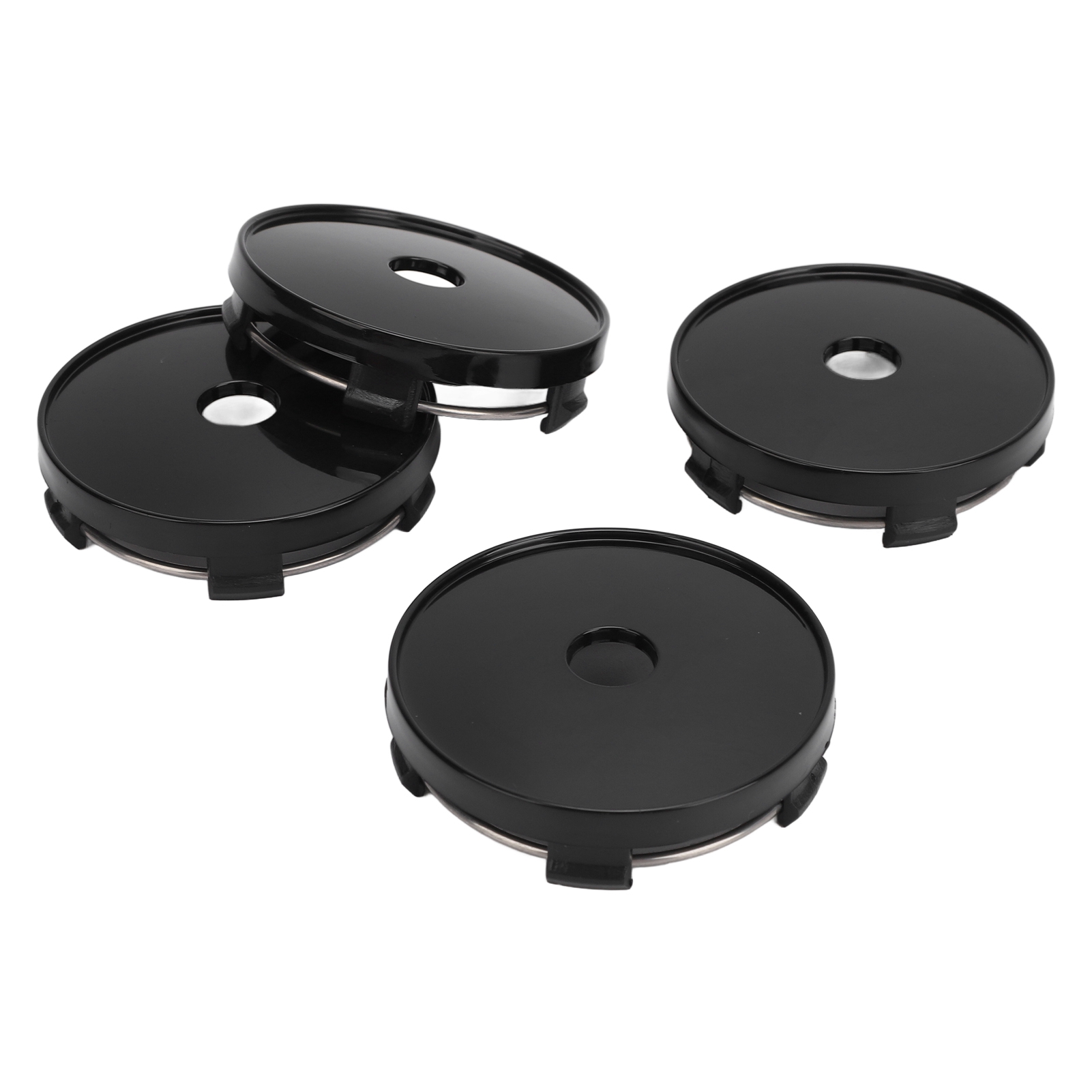 Satz Mit 4 Radnabenkappen 60 Mm Mit Loch, Stoßfest, Elegantes Und Universelles Design, Kompatibel Mit Autofelgen (schwarz).
