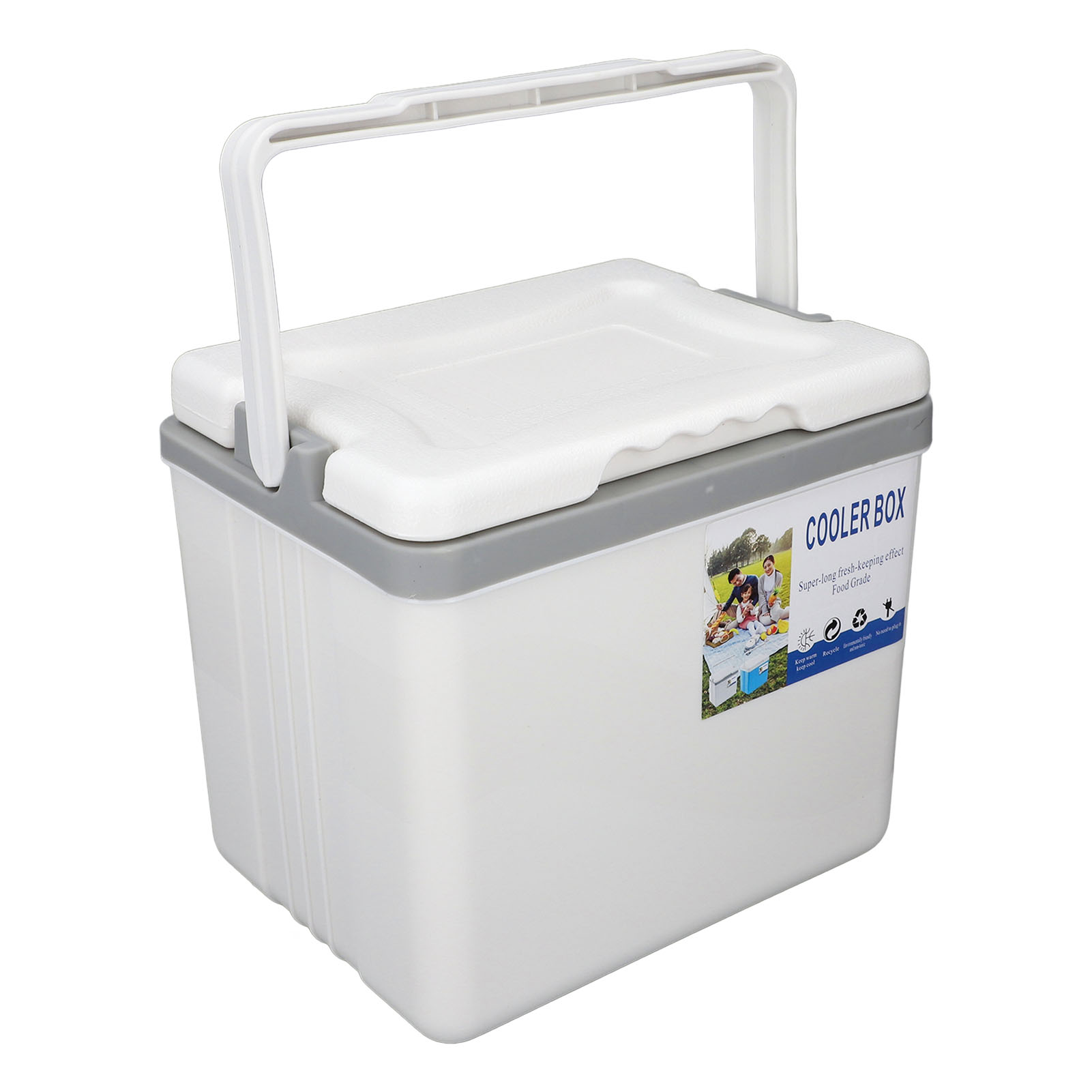 Tragbare, Multifunktionale Kühlbox Mit Großem Fassungsvermögen (6 Liter), Hält Speisen Und Getränke Kühl, Isolierte Hartschale Für Eisgetränke, Weiß