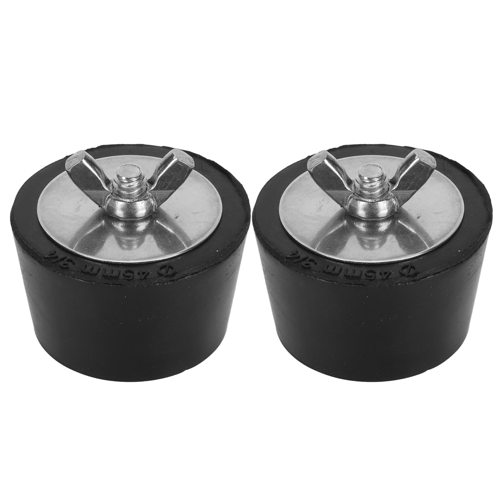 Set Mit 2 Winterverschlussstopfen Aus Gummi Und Edelstahl Für Schwimmbadleitungen, 45 Mm / 1,8 Zoll