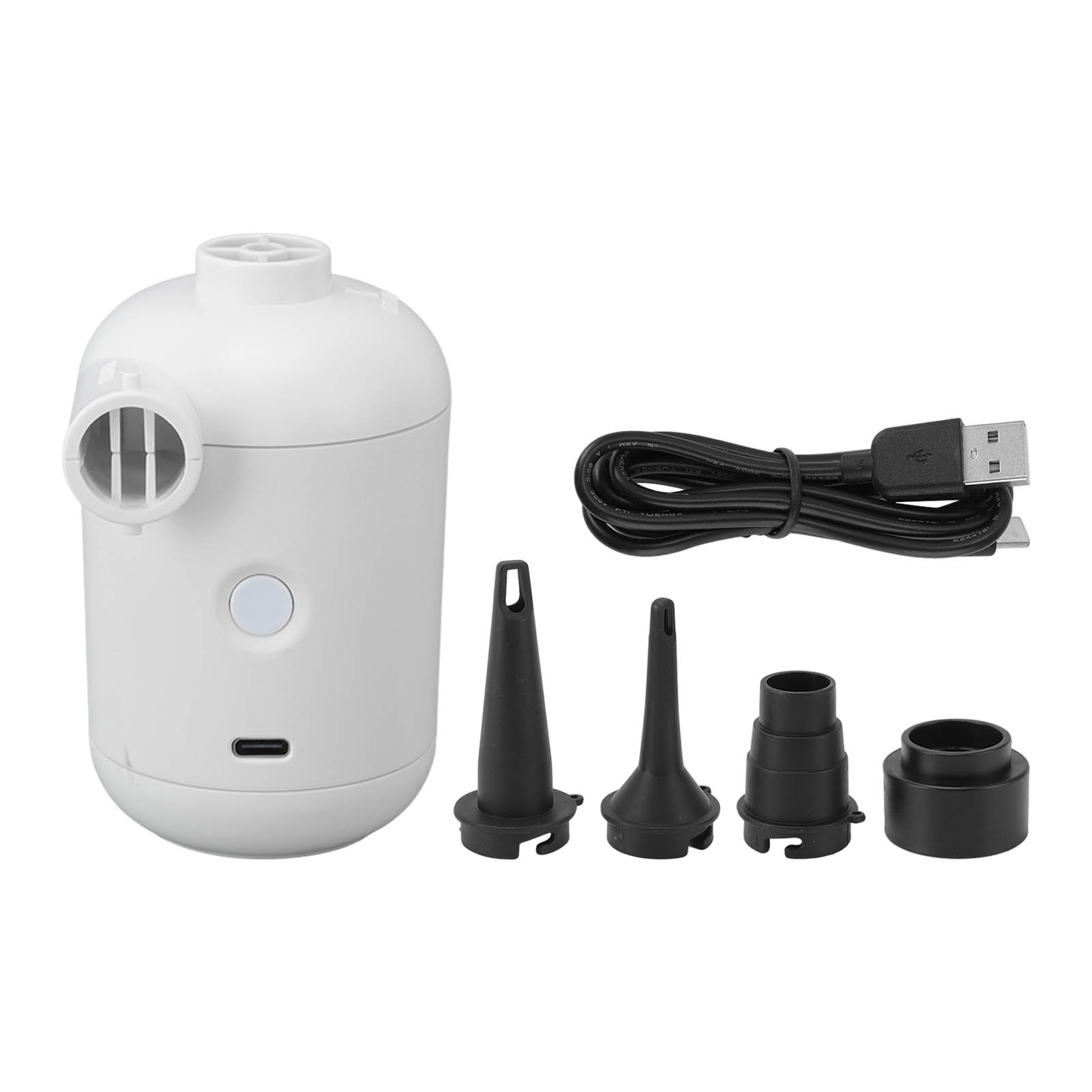 Mini-tragbare Elektrische Luftpumpe Mit Schnellaufblasfunktion Und 4 Düsen Für Aufbewahrungstaschen, Schlauchboote Und Bojen.