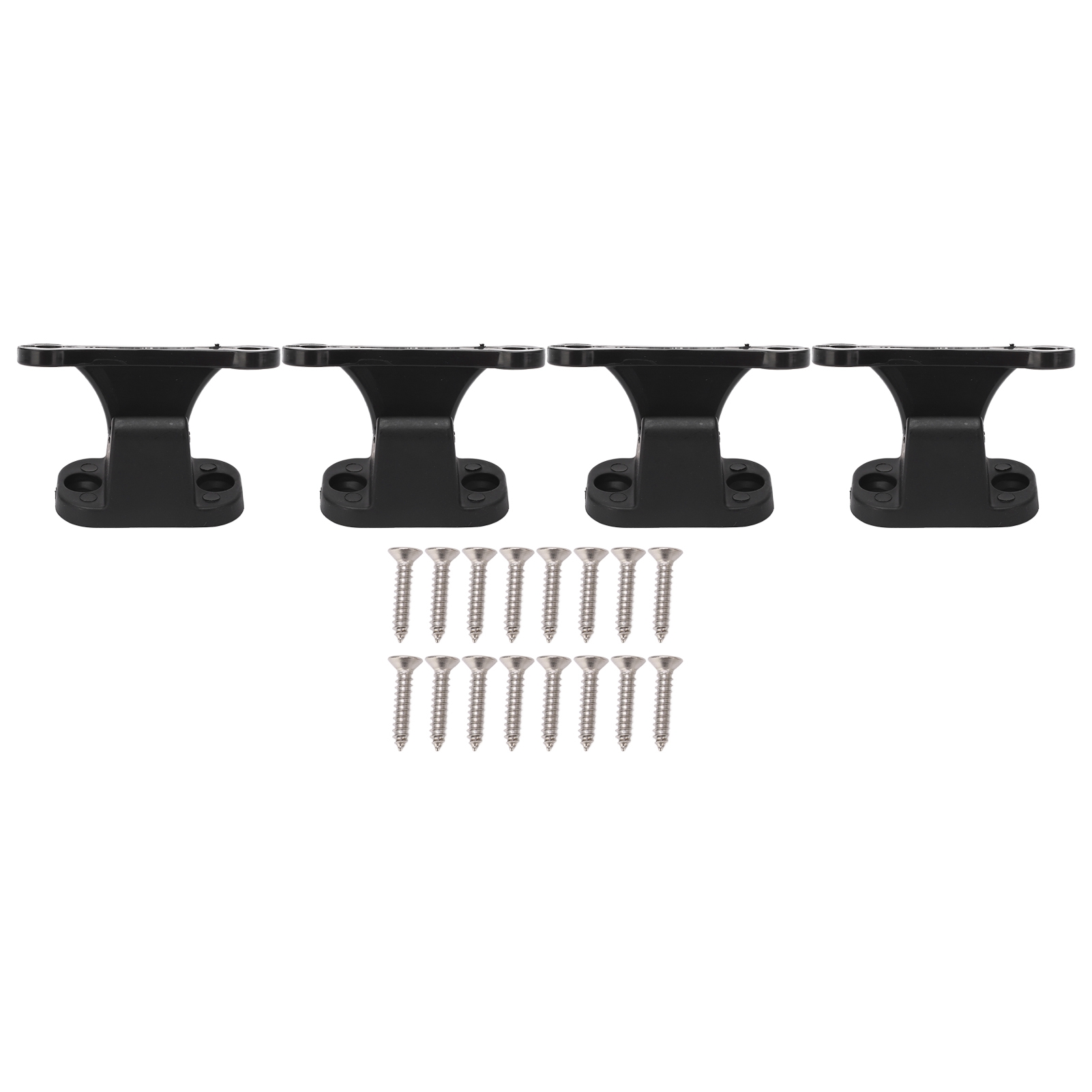 Set Mit 4 Multifunktionalen Türstoppern Für Wohnmobil, Wohnwagen Oder Boot, Rostbeständig, Schwarz.