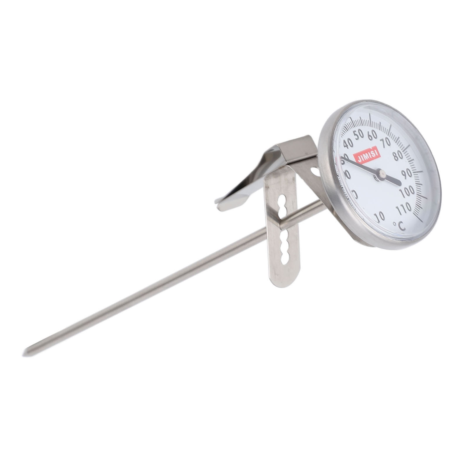 Hochpräzises Professionelles Milchthermometer, Langer Stiel, Edelstahlzifferblatt, Für Kaffeegetränke Und Schokoladenmousse, 19,5 Cm (7,7 Zoll).