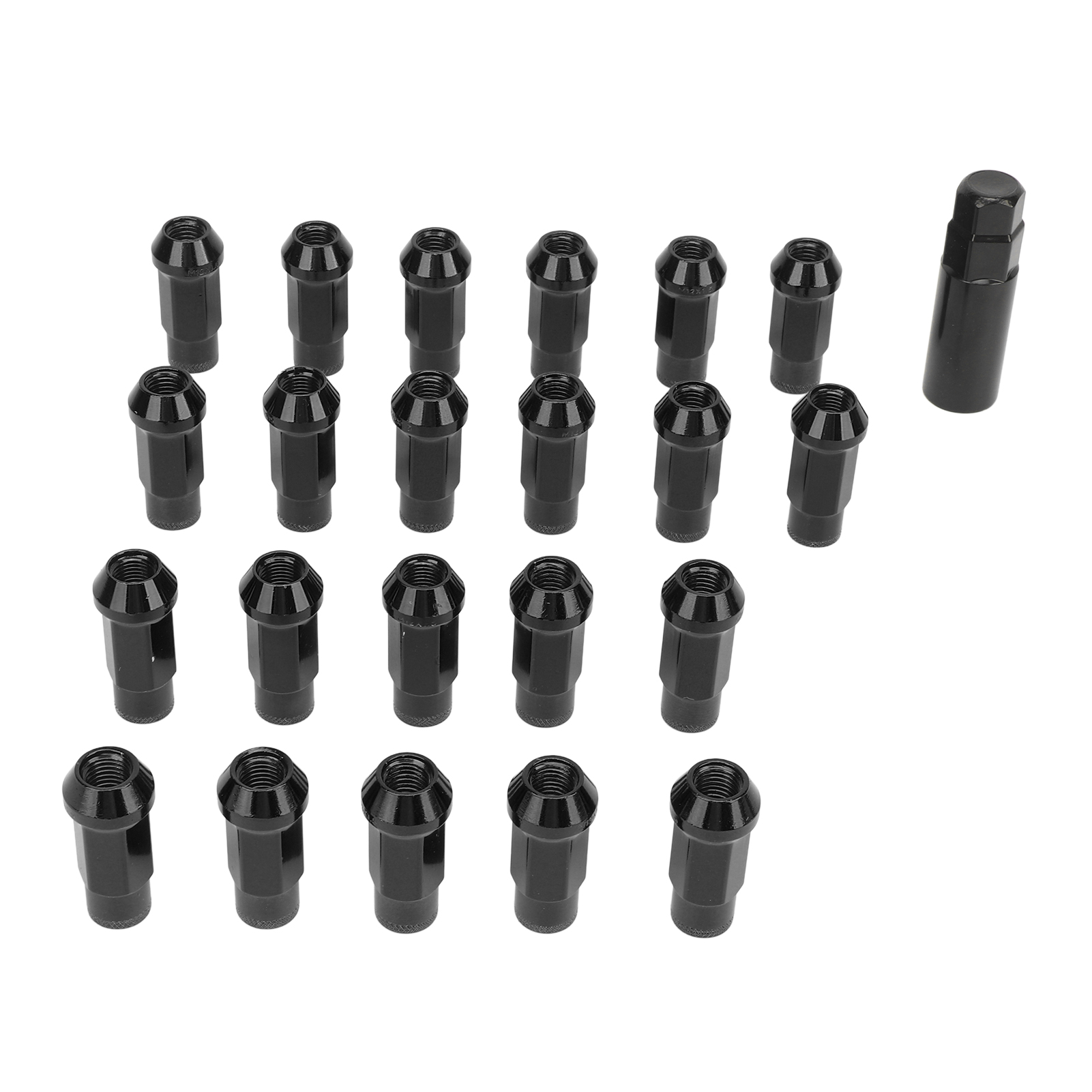 22 Konische Radmuttern Mit Anzugsschlüssel, Aus Geschmiedetem Universal-legierungsstahl, Ersatz Für Toyota, Schwarz, M12x1,5