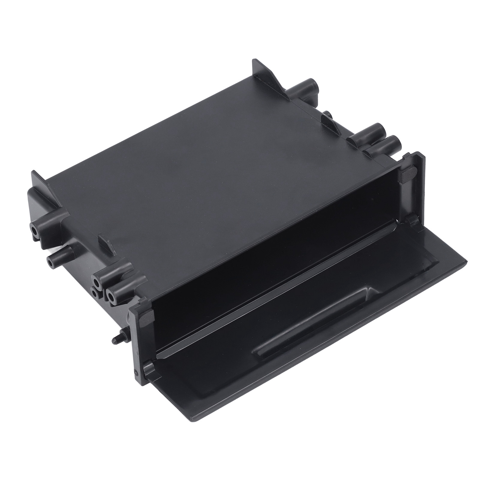 1 Din Autoradio-aufbewahrungsbox, Mehrzweckbox, Aus Schwarzem Abs, Mit Innenorganizer, Kompatibel Mit Mitsubishi.