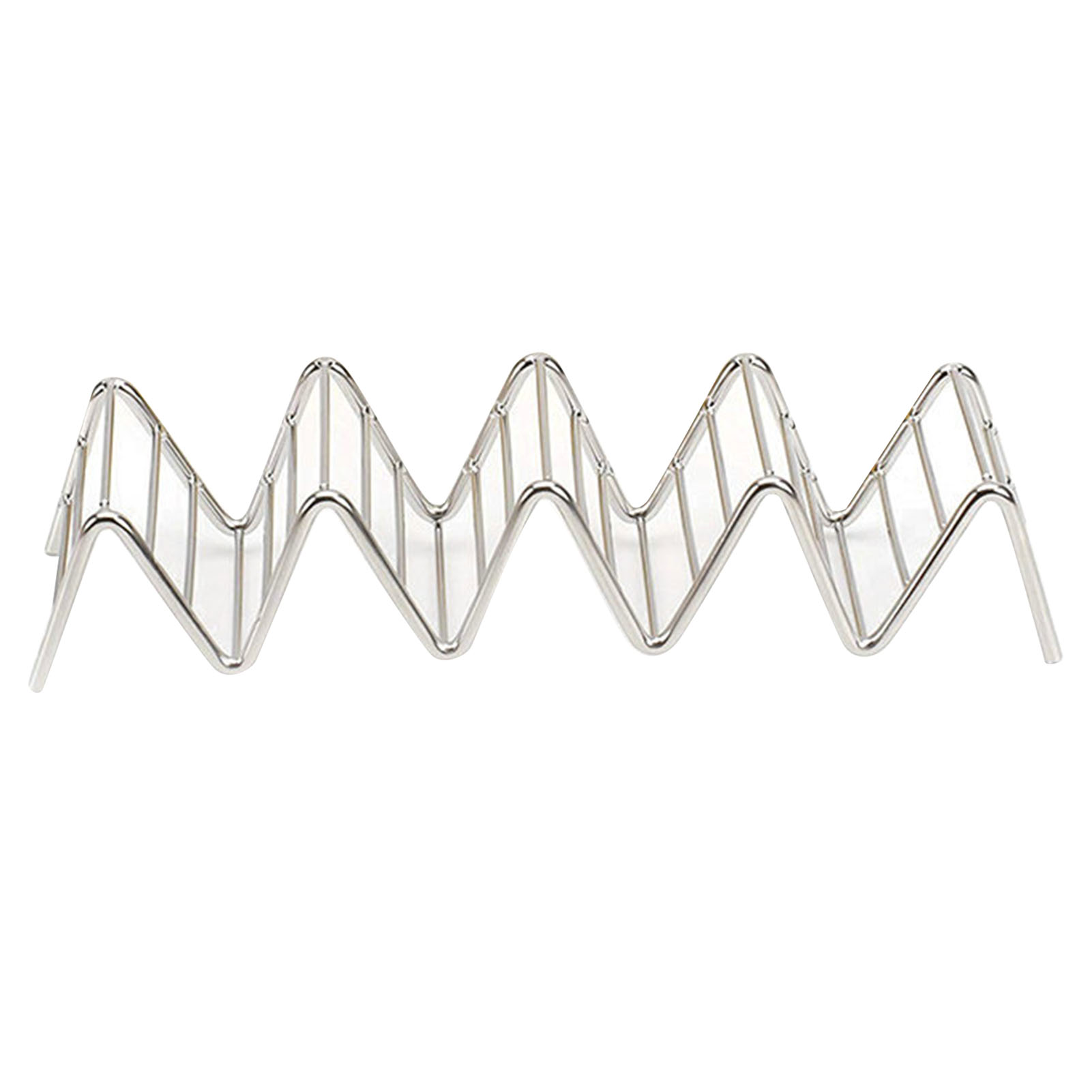 V-förmiger Taco-halter Aus Edelstahl, Maisrollenhalter, Crêpe-ständer, 4 Bis 5 Fächer, 6,3 X 22,5 X 4,5 Cm / 2,5 X 8,9 X 1,8 Zoll