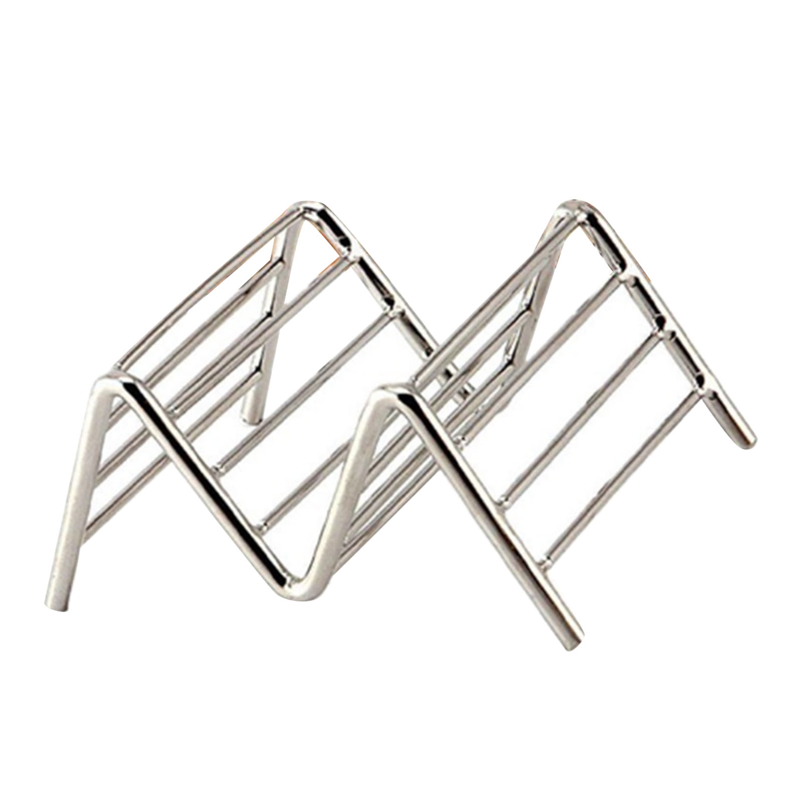 Taco-halter Aus Edelstahl In V-form, Federbelasteter Maisrollenhalter, Crêpe-ständer, 1 Bis 2 Fächer, 6,3 X 9,5 X 4,5 Cm / 2,5 X 3,7 X 1,8 Zoll