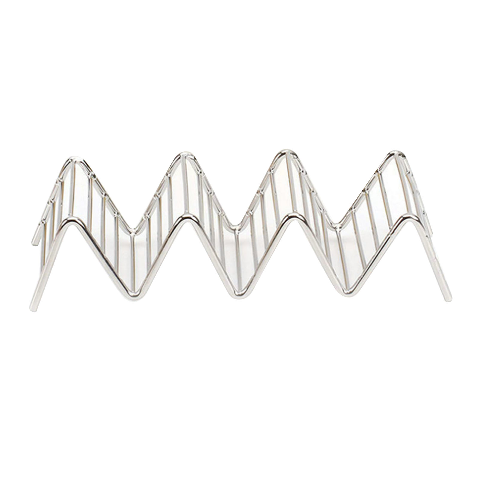 Taco-halter Aus Edelstahl In V-form, Federbelasteter Maisrollenhalter, Crêpe-ständer, 3–4 Fächer, 6,3 X 18,5 X 4,5 Cm / 2,5 X 7,3 X 1,8 Zoll
