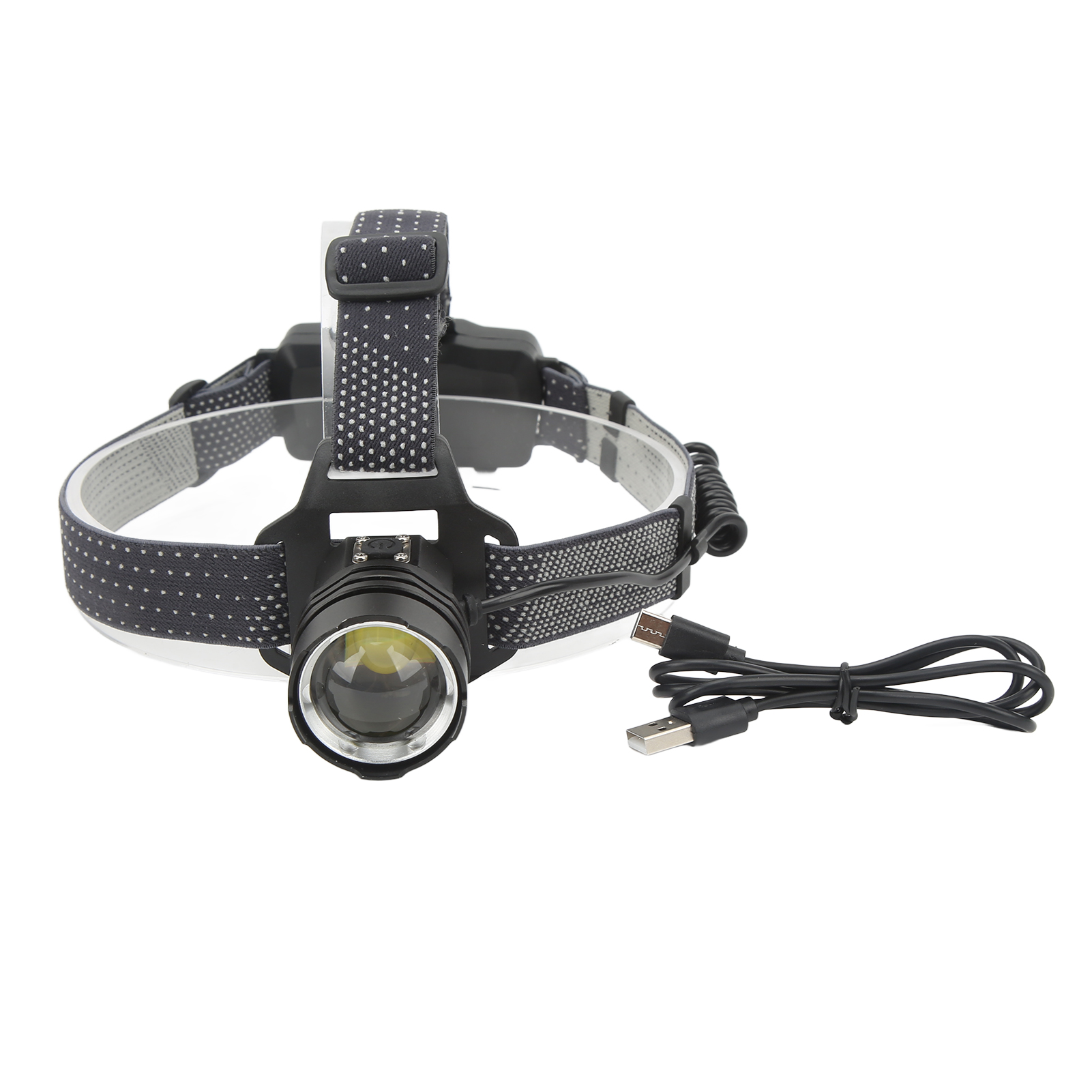 Xhp160 Led-stirnlampe, Wiederaufladbar Über Usb-c, Teleskopzoom, Leistungsstarke Und Helle Beleuchtung, Ideal Zum Wandern Und Campen.