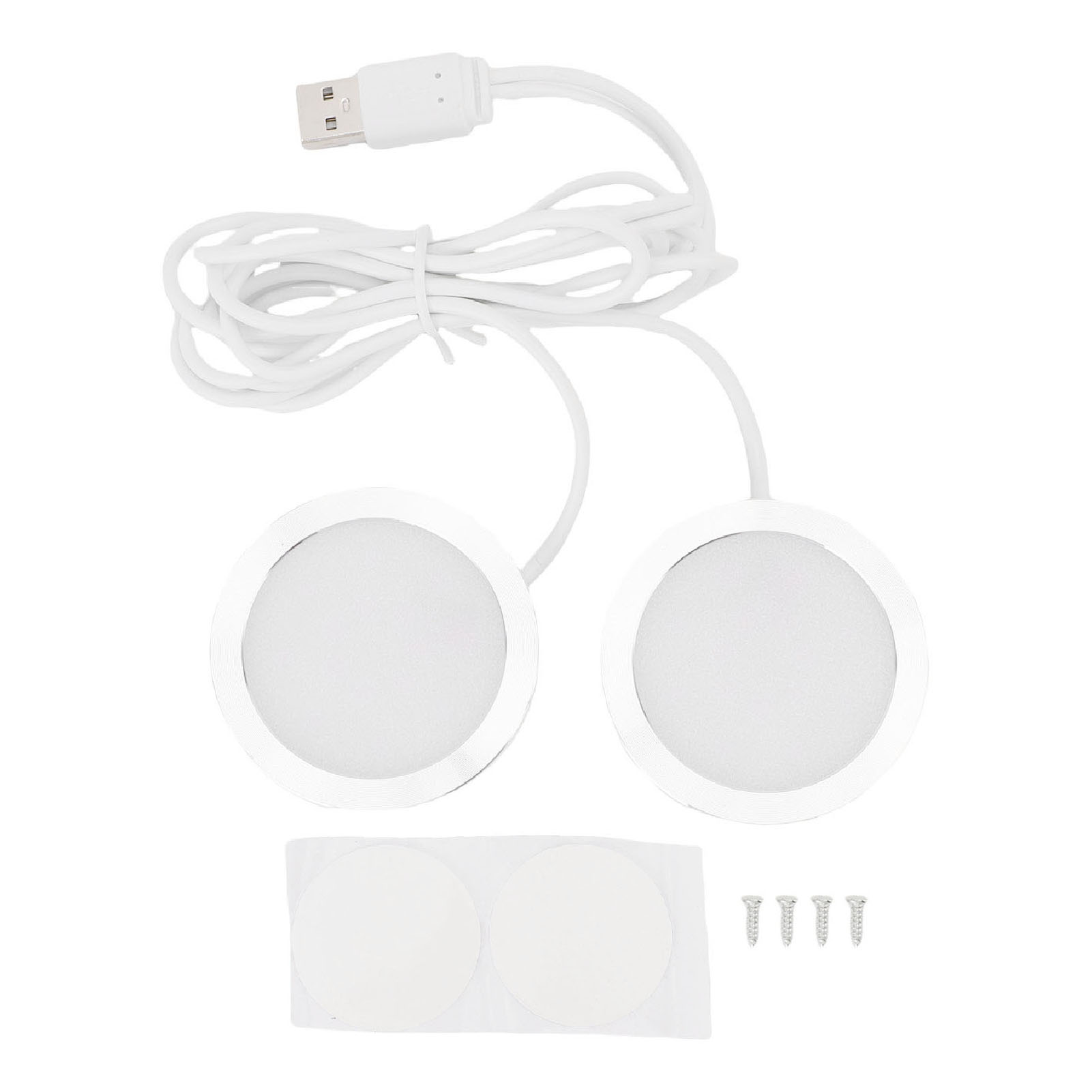 Runder Led-doppelstrahler, Mini-ultradünn, 5 V, Usb, Für Innenräume, Unterbauleuchten, Schmuck- Und Modellbeleuchtung.