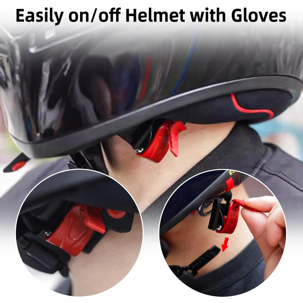Professionelles Motor-austauschset Für Motorradhelme Mit Schnellverschluss Und Kinnriemenknopf.