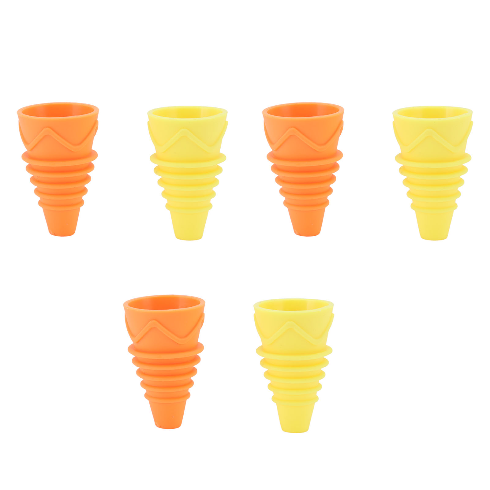 Set Mit 6 Wiederverwendbaren, Flexiblen Silikon-fliegentrichtern Für Wasserflaschen, Zur Verwendung In Haus, Garten Oder Küche.