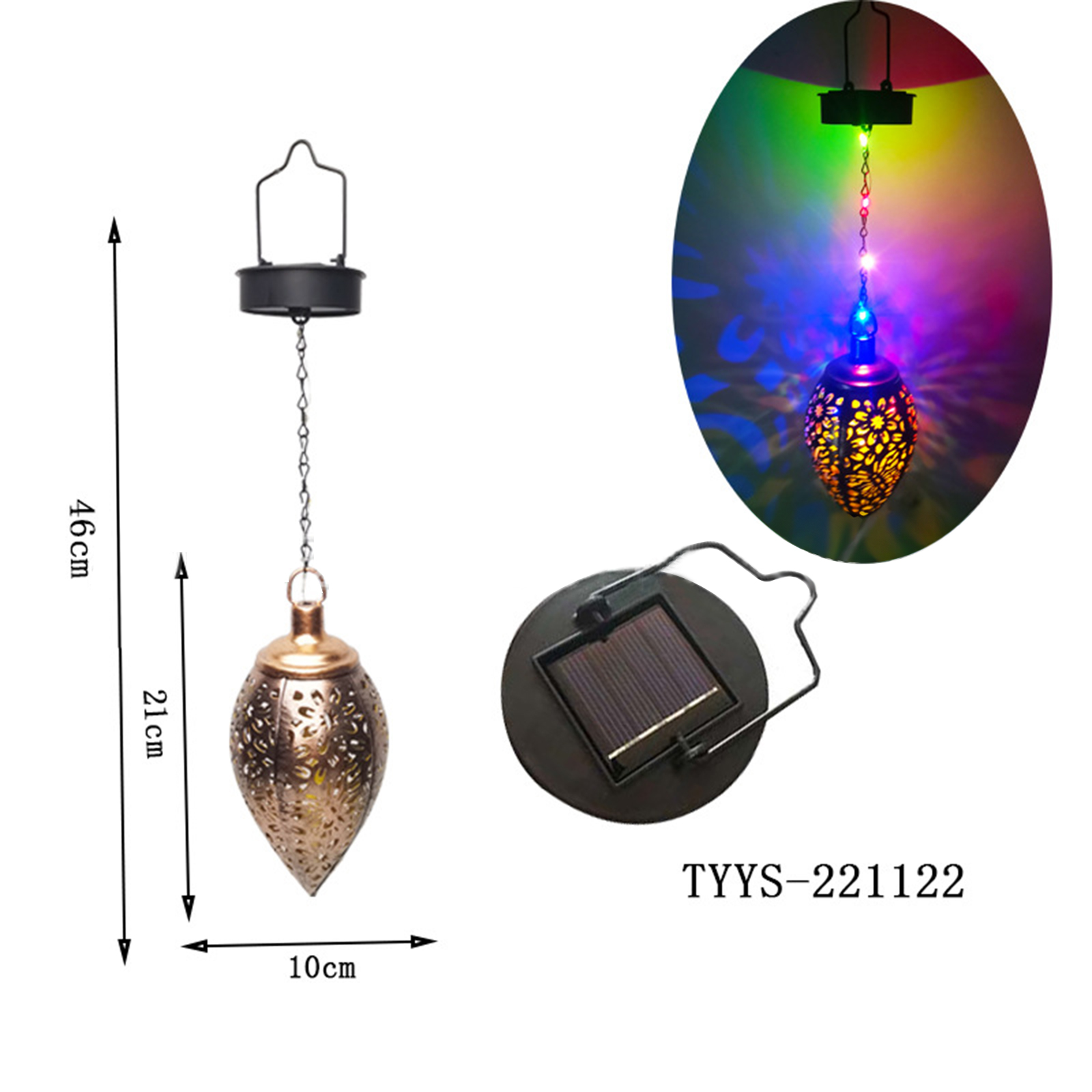 Wasserdichte Led-solar-hängelaterne Für Garten Und Außendekoration