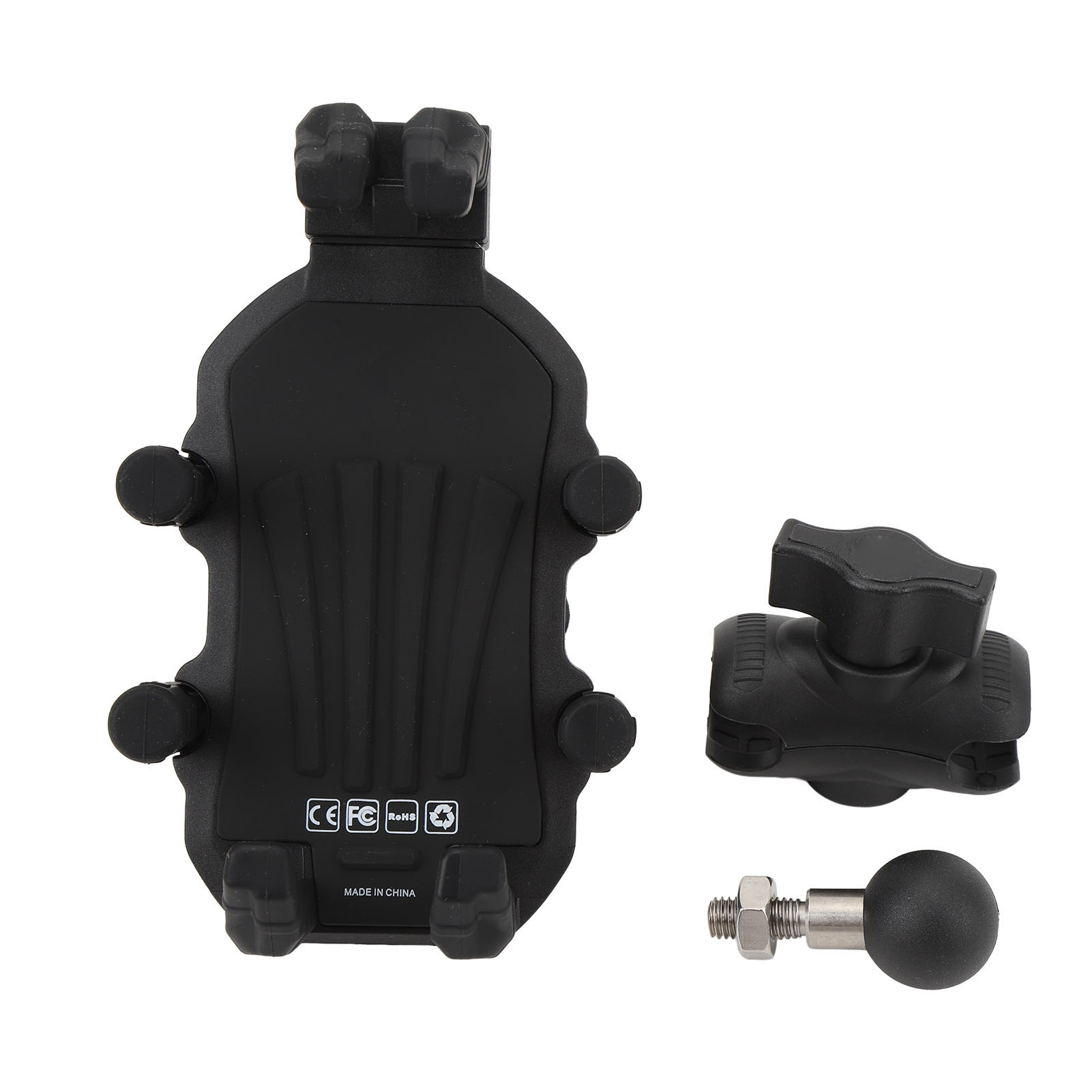 Motorrad-gabel-handyhalterung Mit Vibrationsdämpfung, Schnellverriegelung, Verstellbar Für Smartphones Von 4,9 Bis 8,1 Zoll, M8-kugelgelenk Bodendurchmesser: 8 Mm / 0,31 Zoll