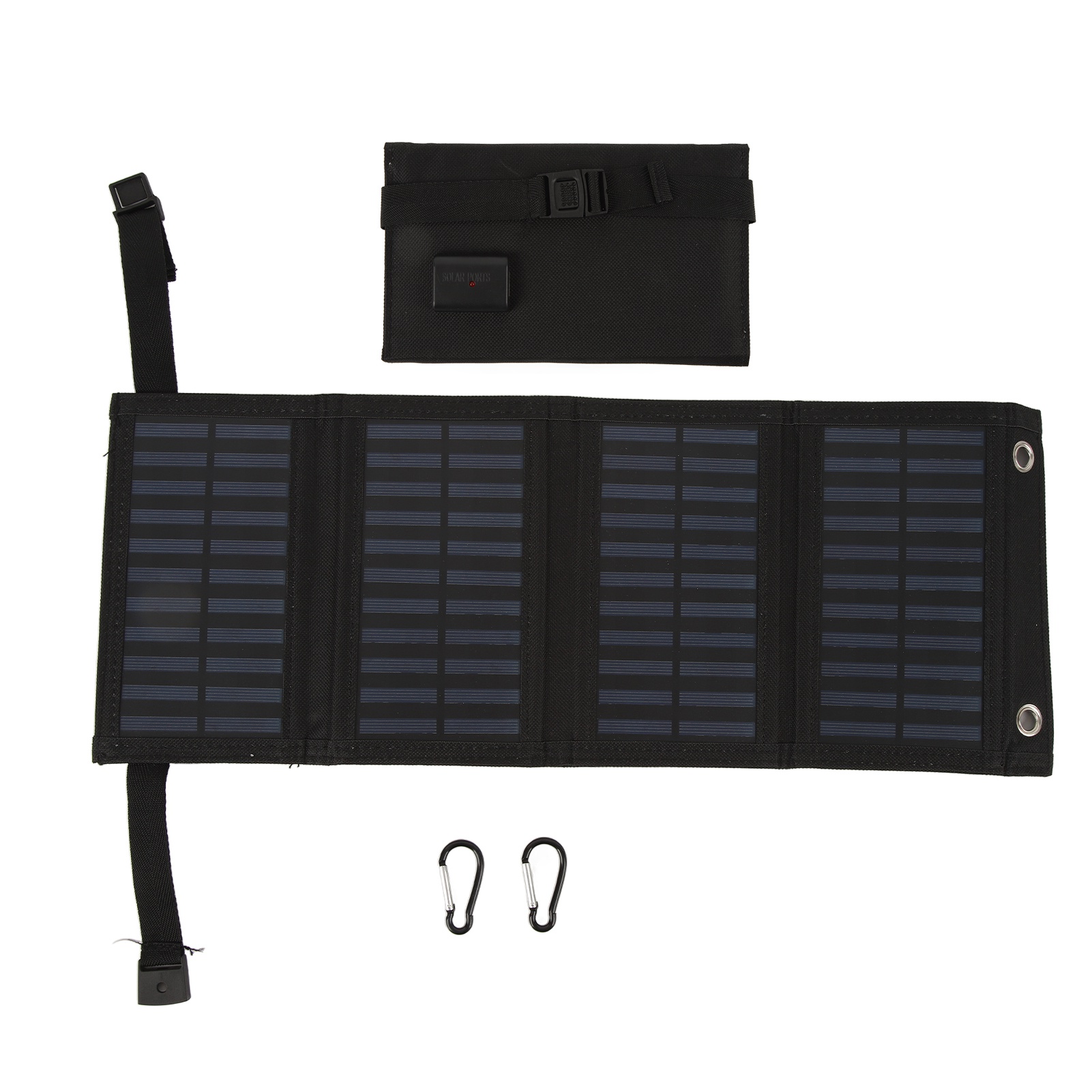 Faltbares Solarpanel Mit Usb-anschluss, 5,5 V, 20 W, Monokristallin, Hoher Wirkungsgrad, Ip65 Wasserdicht, Für Camping Und Outdoor-aktivitäten (schwarz).