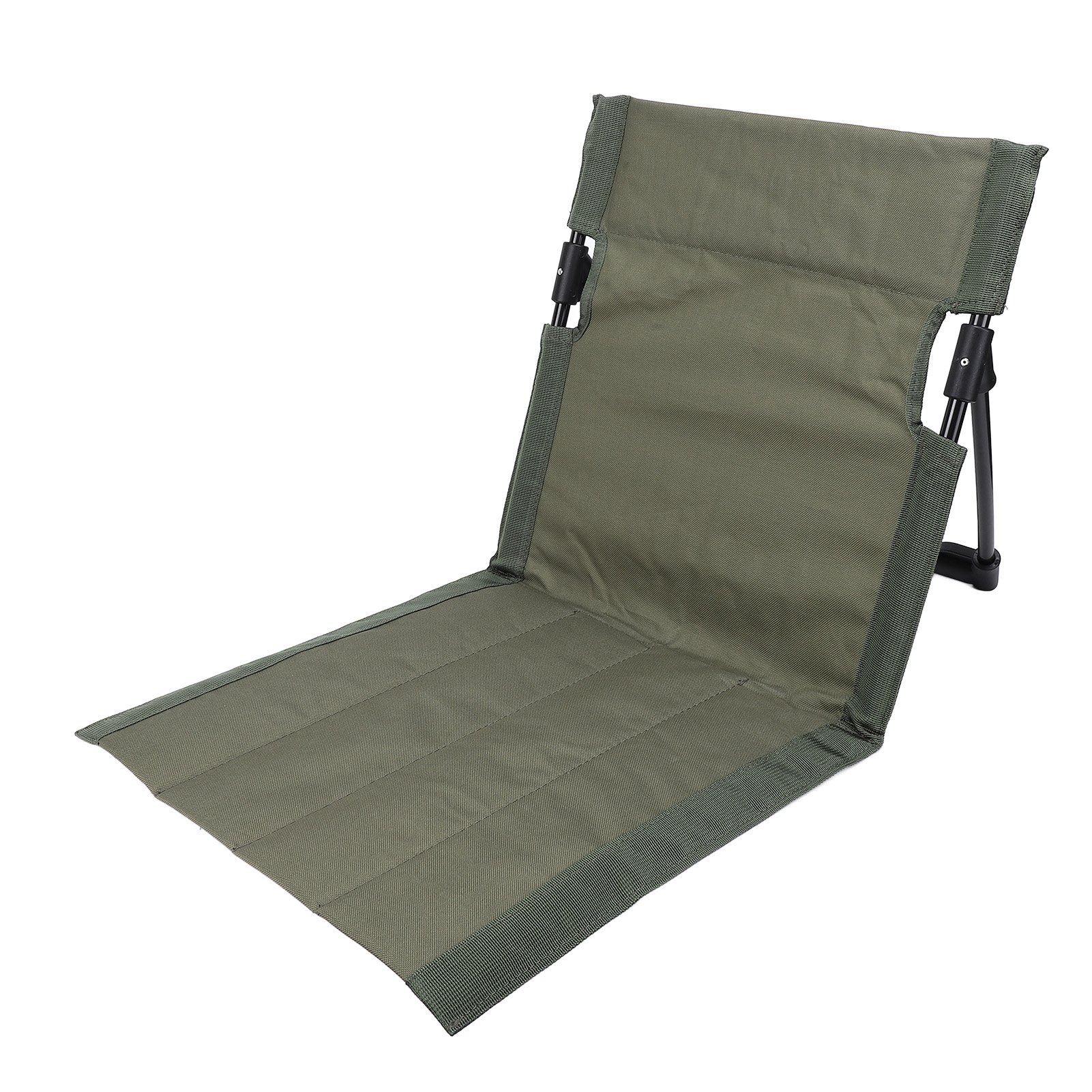 Leichter, Atmungsaktiver Klappstrandstuhl Mit Verstellbarer Rückenlehne, Ideal Zum Campen Und Angeln Im Freien (olivgrün).