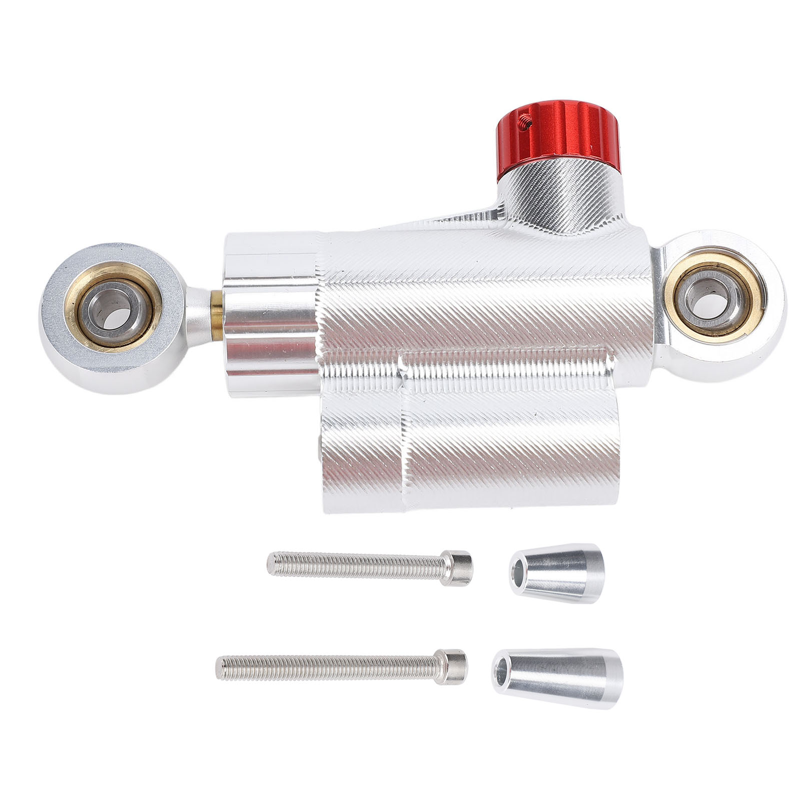 Lenkungsdämpfer Für Motorräder, Cnc-gefräster Stabilisator Aus Aluminiumlegierung, Verstellbar, Für Mehr Sicherheit Und Stabilität (silber).